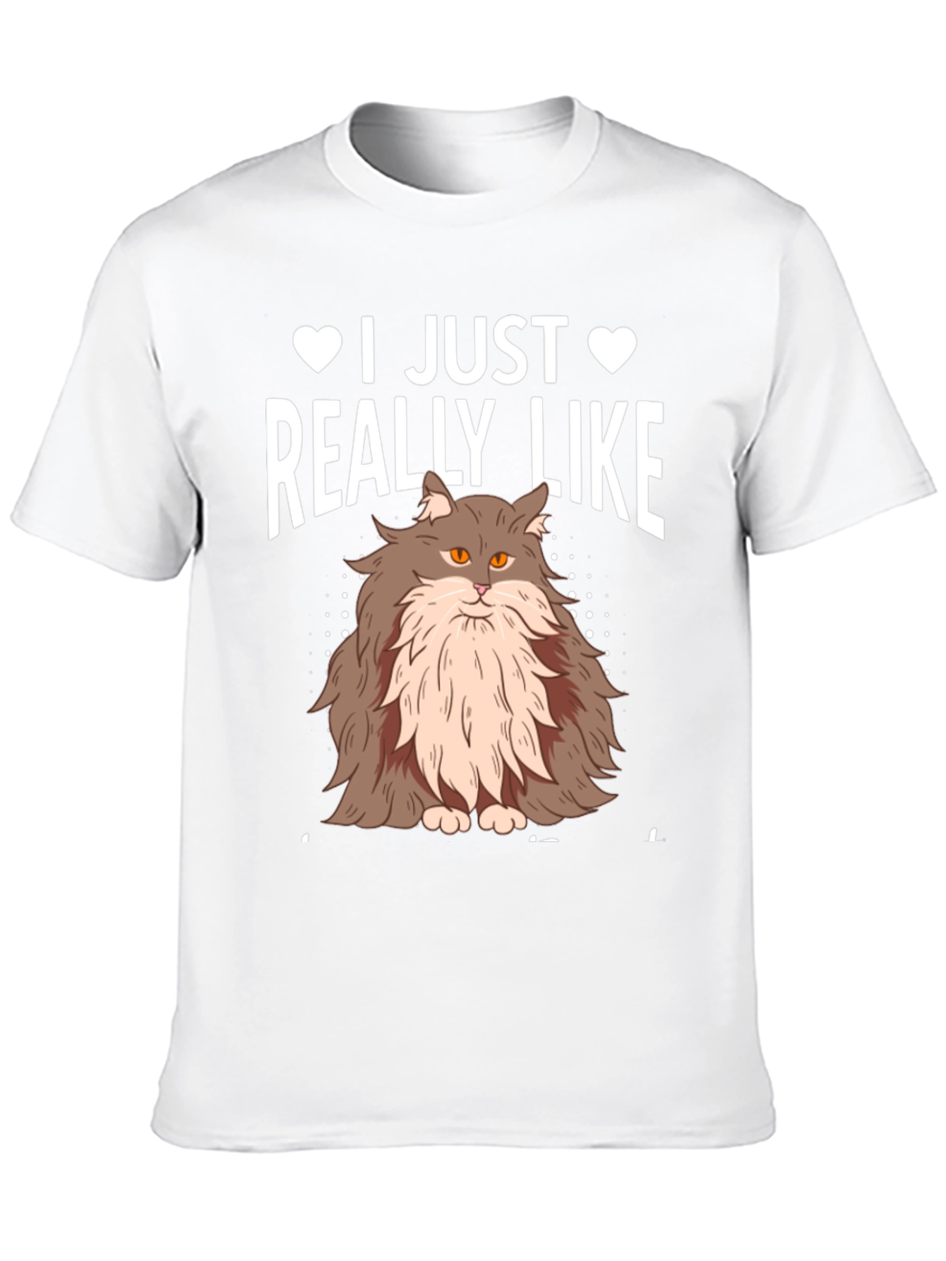 I Just Really Like Cats Black T-Shirt