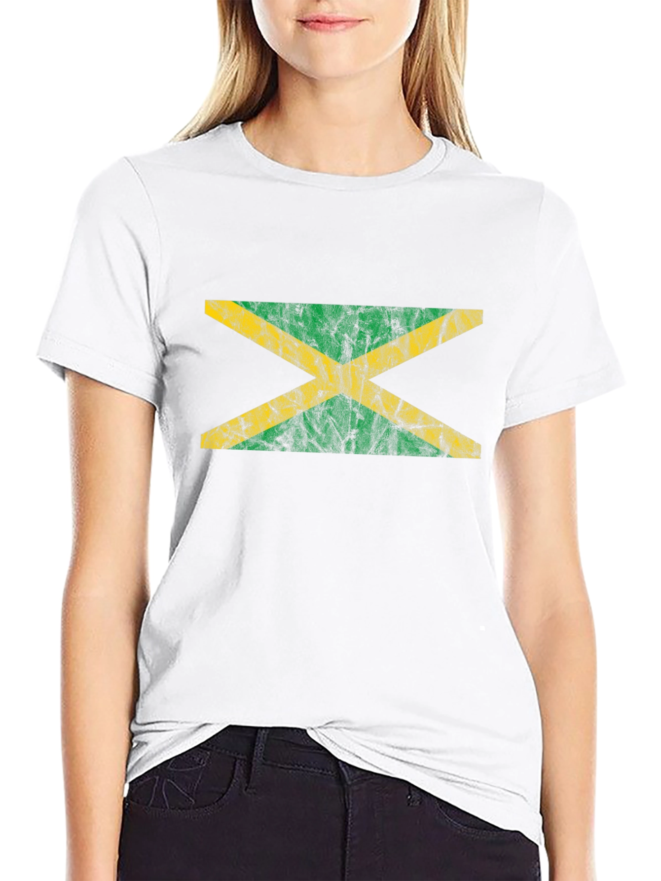 Jamaica Flag T-Shirt - Distressed Look Tee
