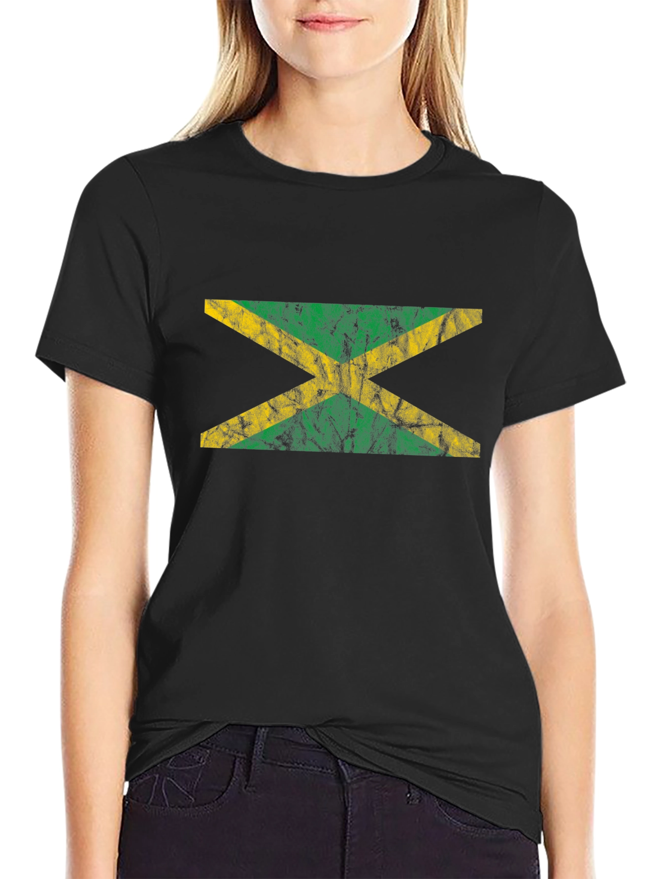 Jamaica Flag T-Shirt - Distressed Look Tee