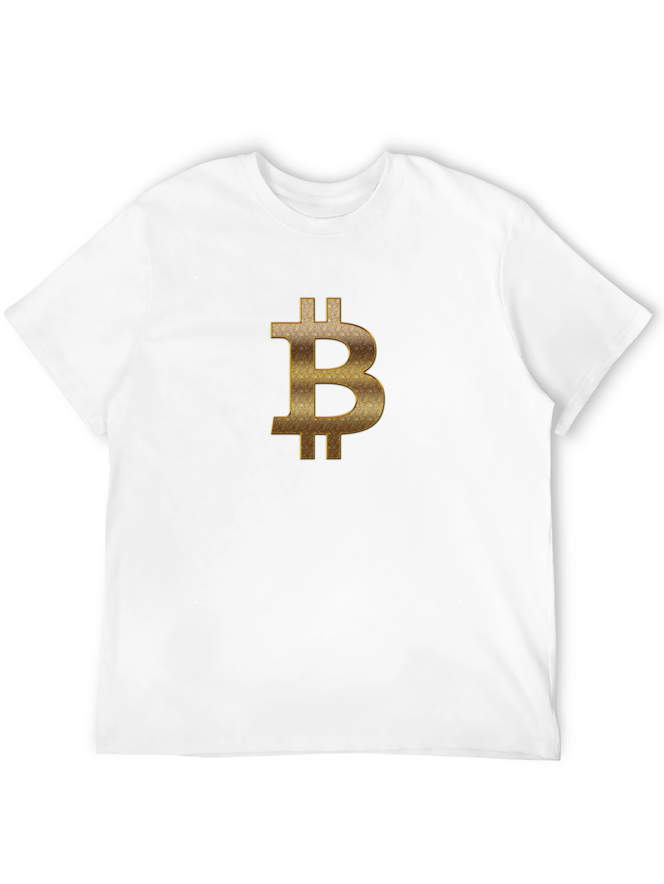 Bitcoin Symbol Black Tee - Golden B Design