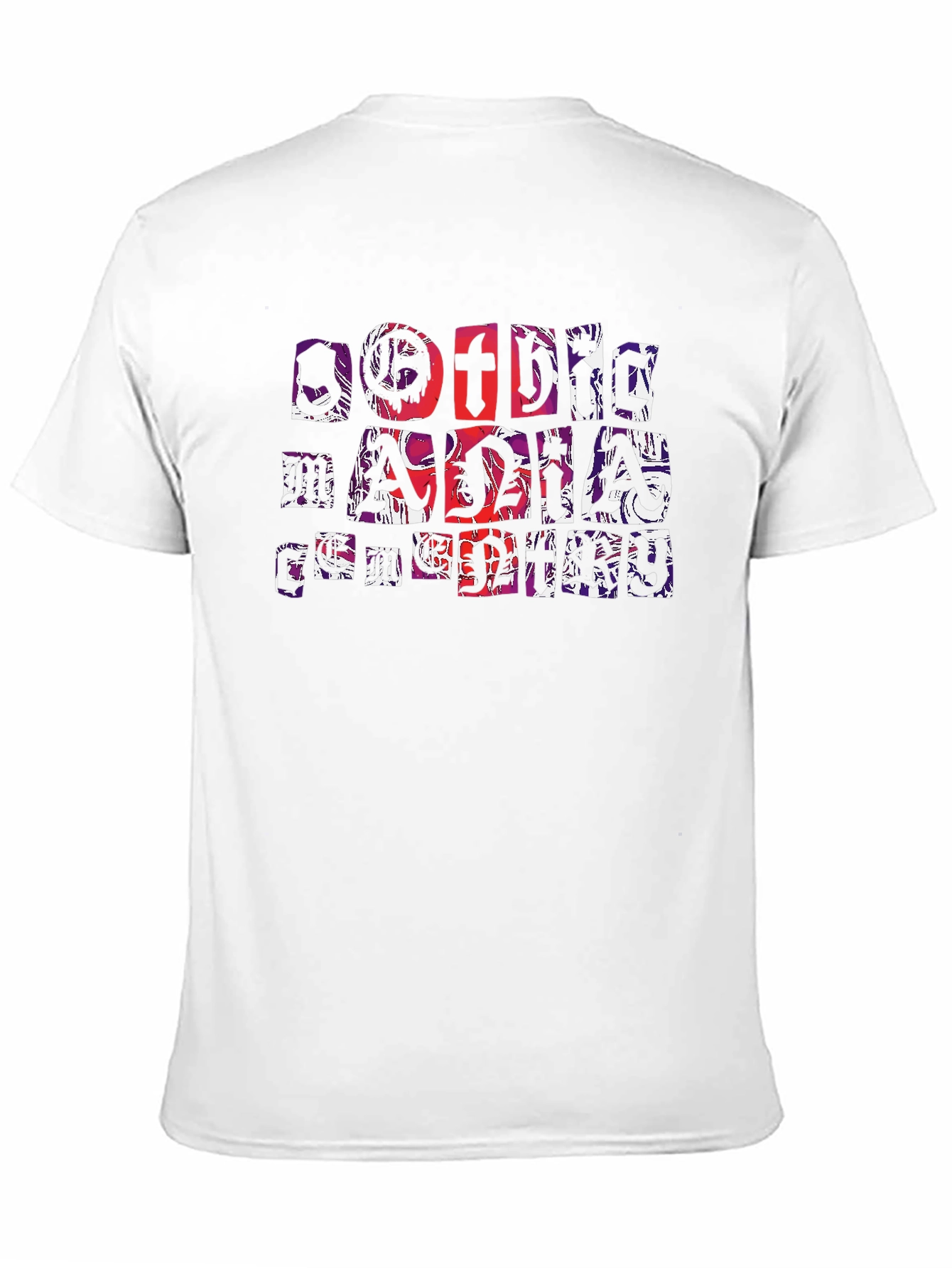 Abstract Graphic Print Black Cotton Casual T-Shirt