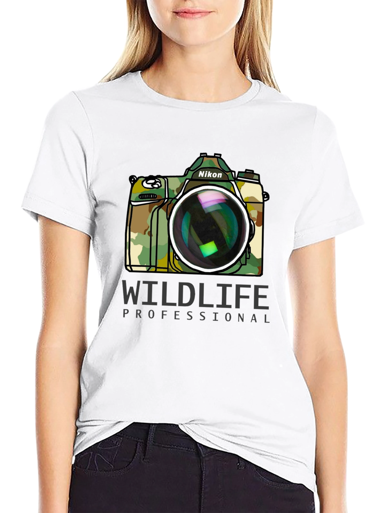 Wildlife Professional Camo Camera T-Shirt