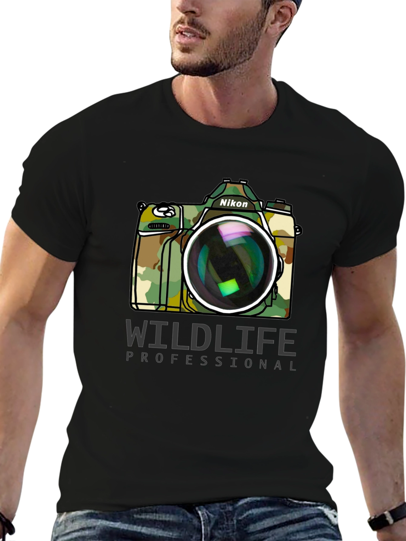 Wildlife Professional Camo Camera T-Shirt