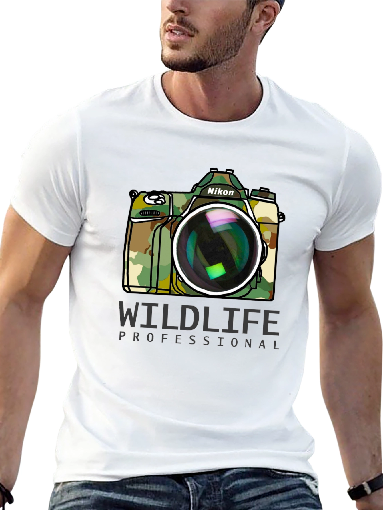 Wildlife Professional Camo Camera T-Shirt