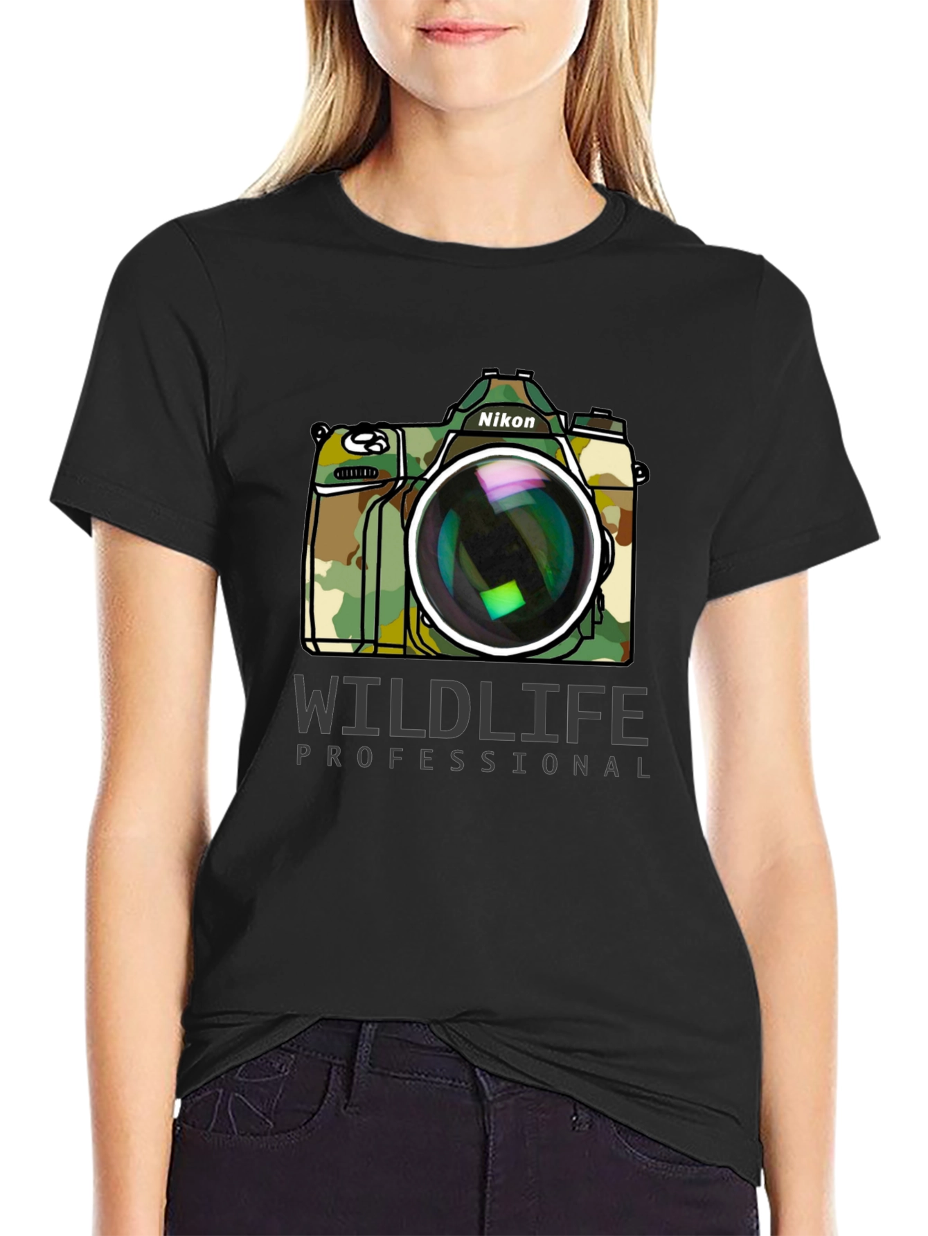 Wildlife Professional Camo Camera T-Shirt