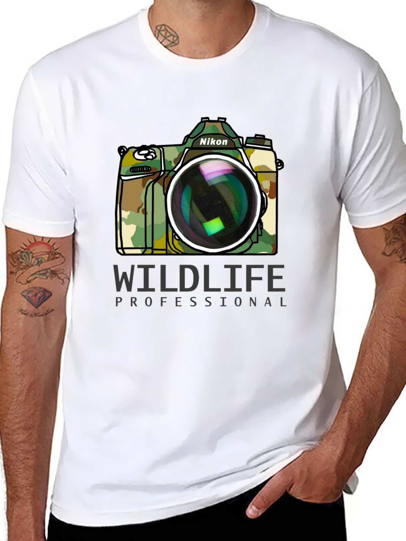 Wildlife Professional Camo Camera T-Shirt
