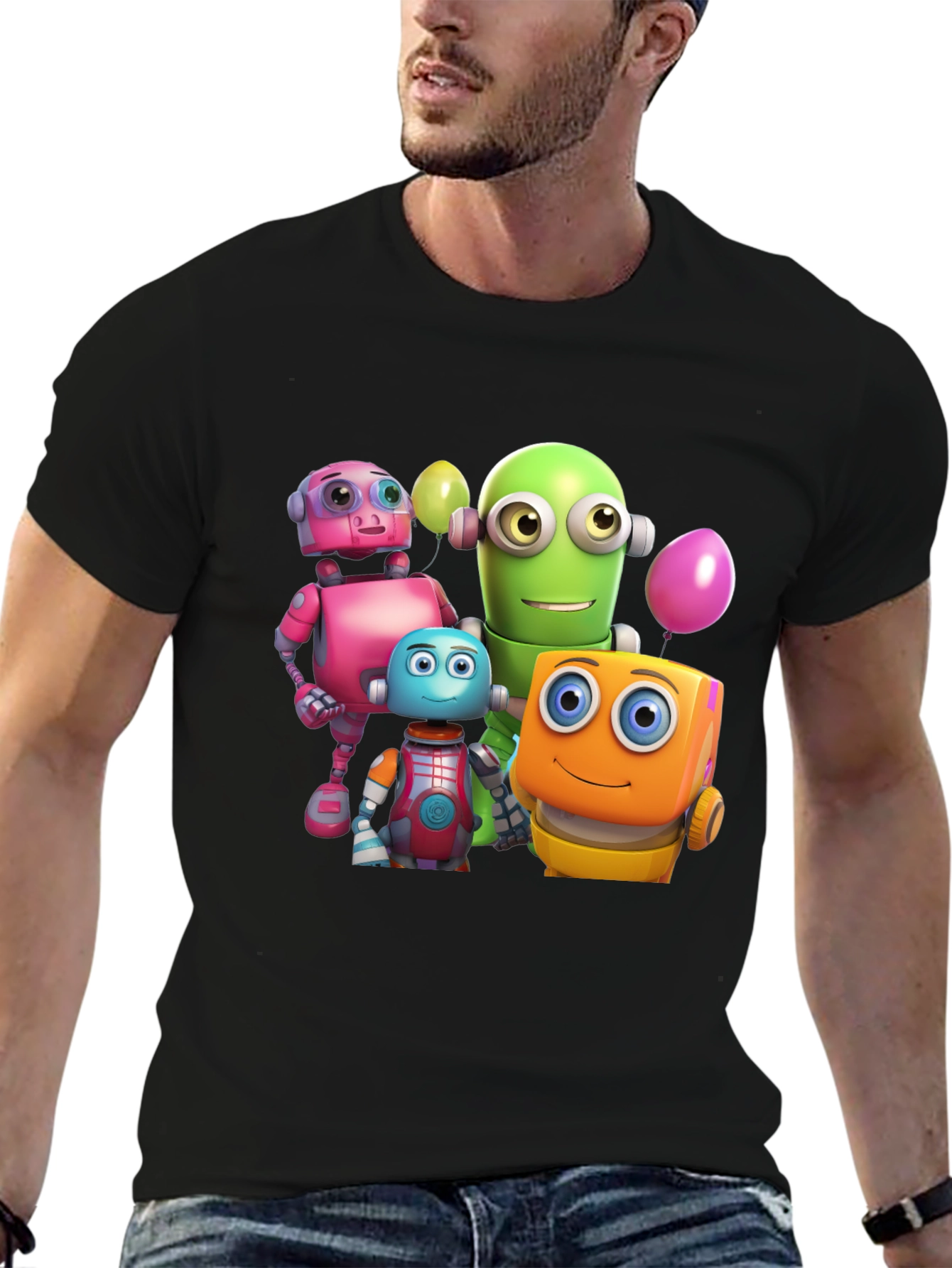 Robot Buddies Graphic T-Shirt - Fun & Unique!