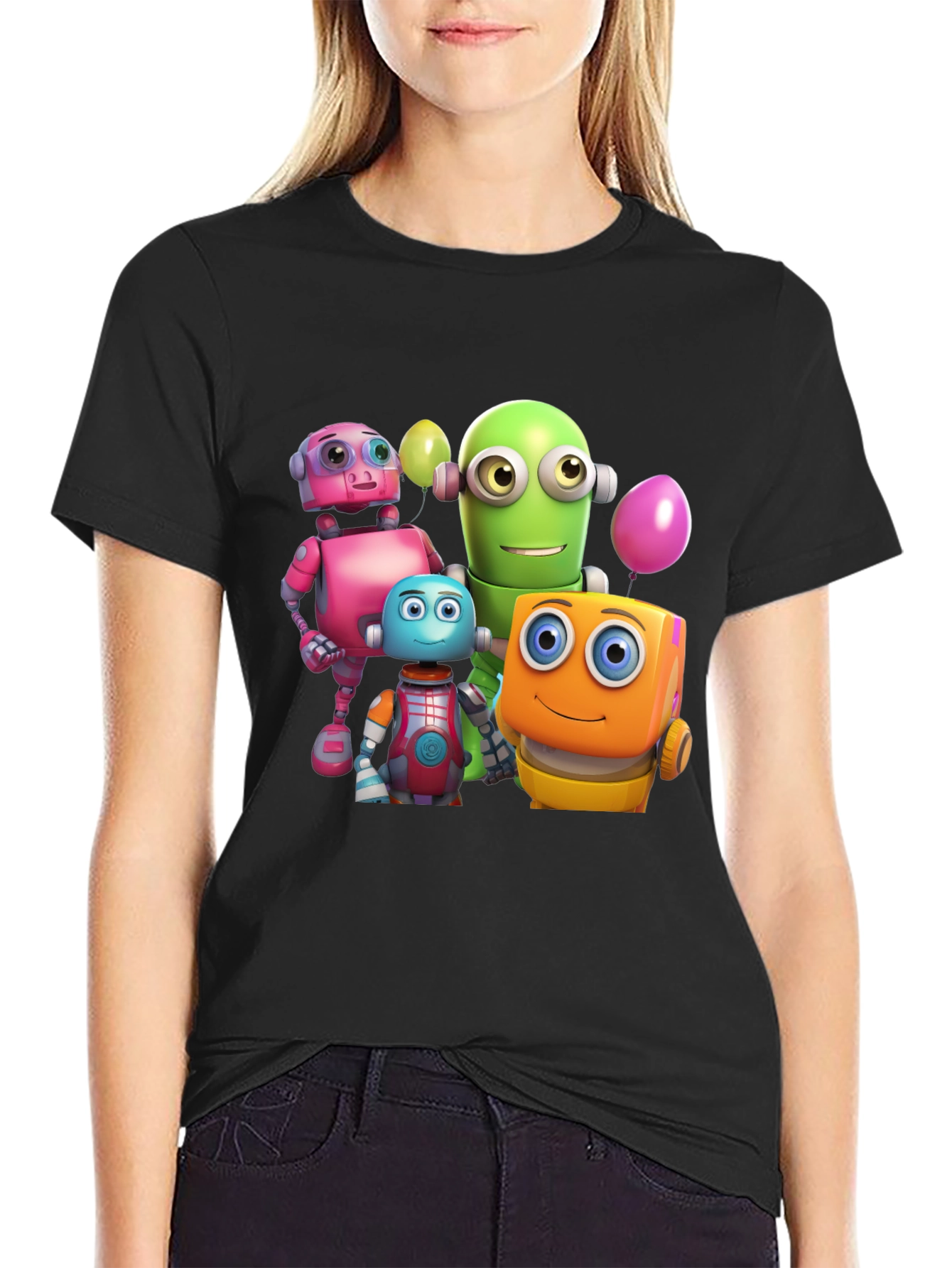 Robot Buddies Graphic T-Shirt - Fun & Unique!
