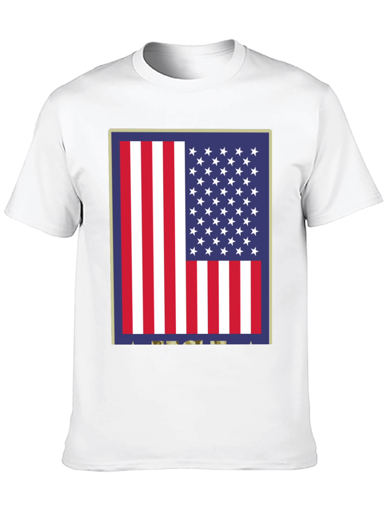 American Flag Graphic Print Black T-Shirt