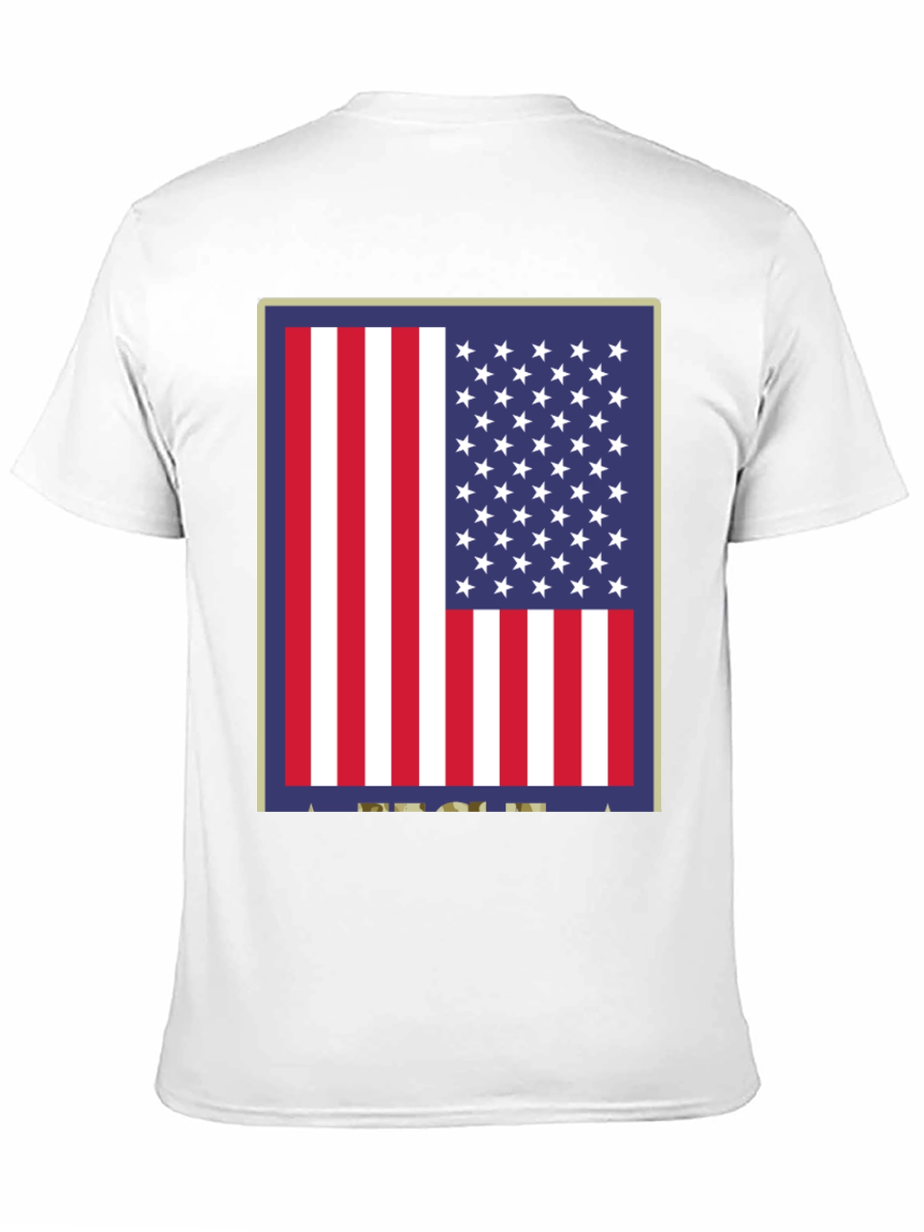 American Flag Graphic Print Black T-Shirt