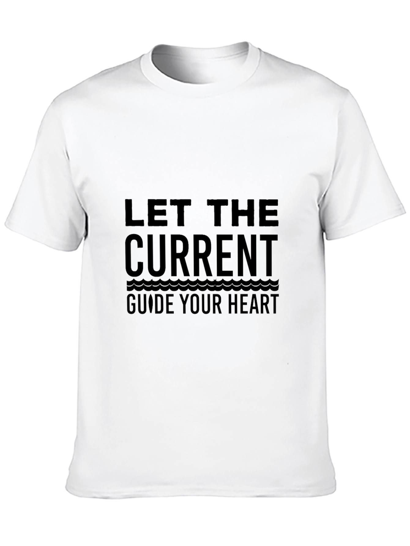 Let the Current Guide Your Heart Black T-Shirt