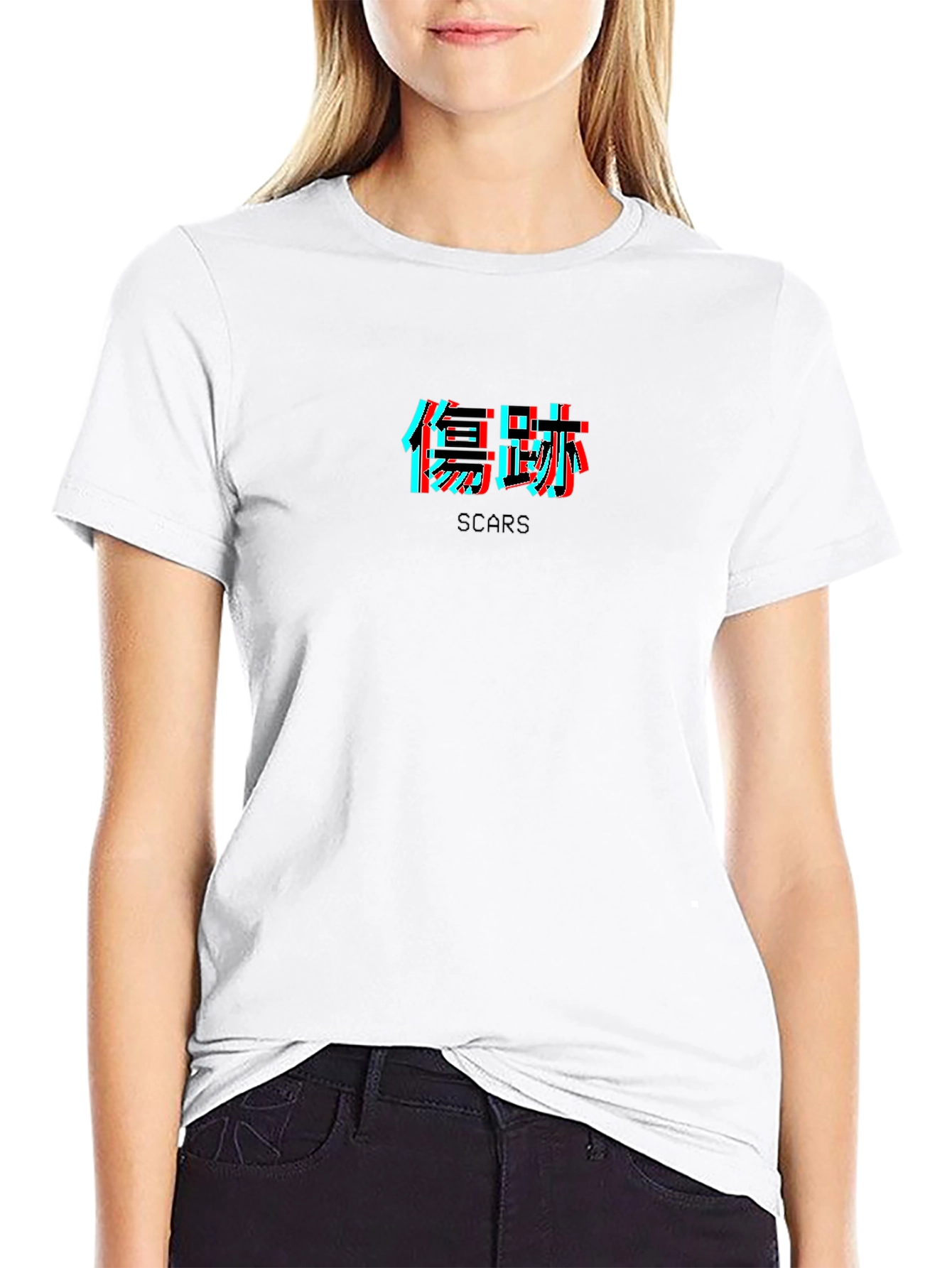 Mens Graphic T-Shirt - Scars Kanji Text