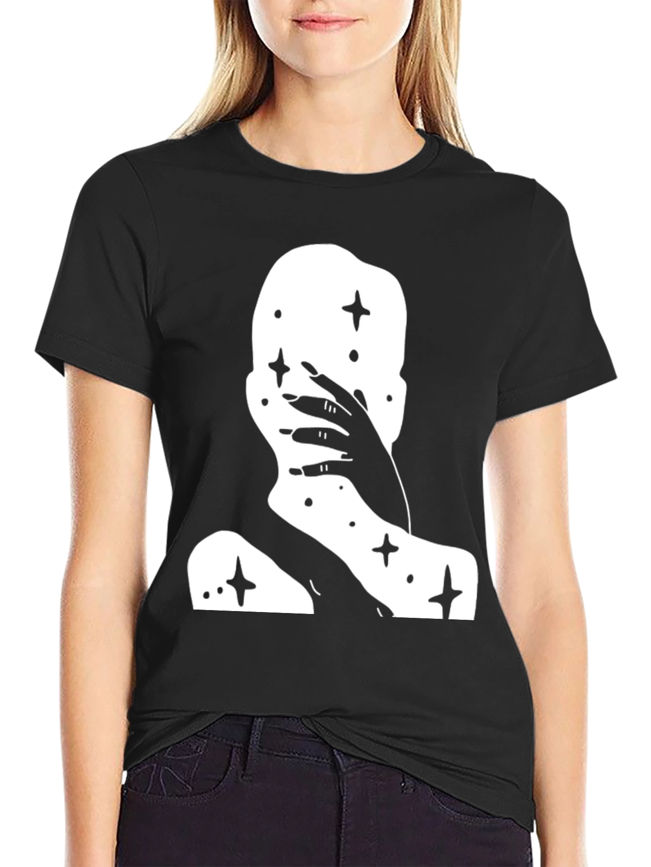 Mystic Silhouette Graphic Tee - Black