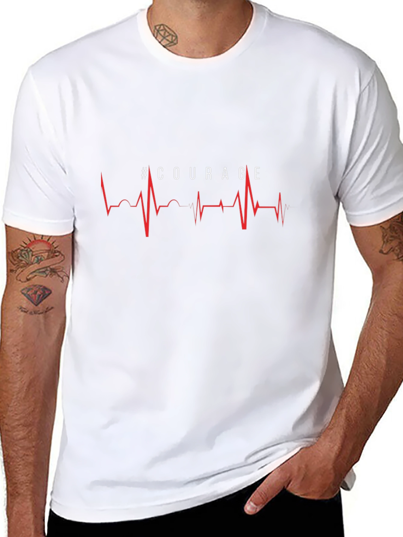 Courage Heartbeat Graphic Tee