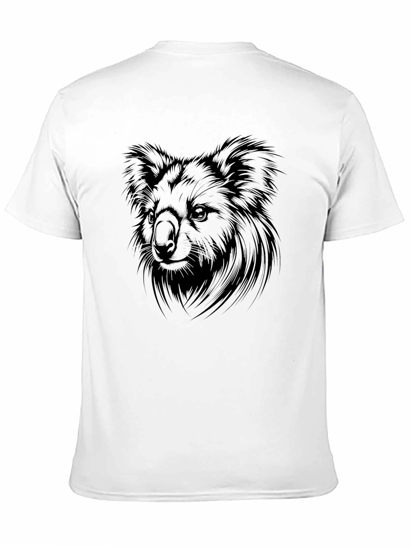 Koala Graphic Print Black T-Shirt