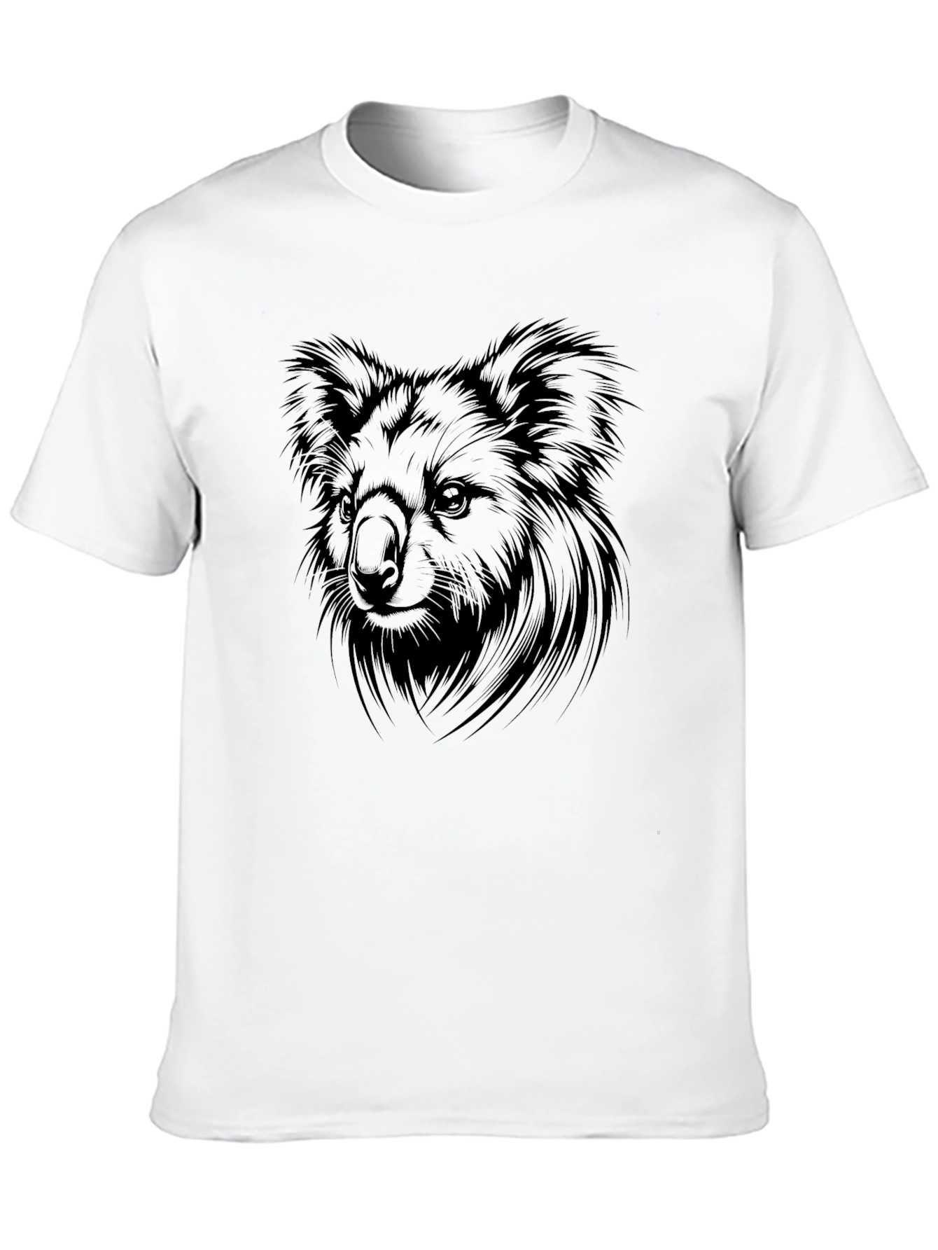 Koala Graphic Print Black T-Shirt