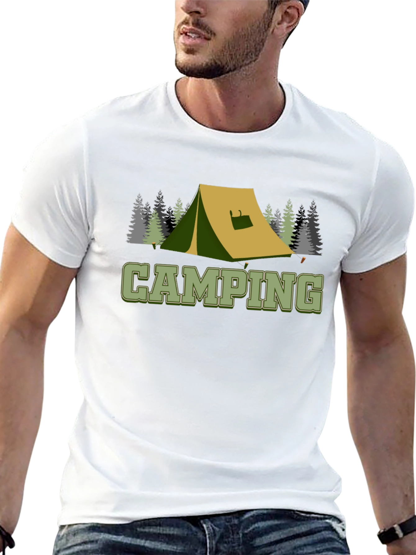 Camping Tent Graphic Tee - Outdoor Adventure Shirt