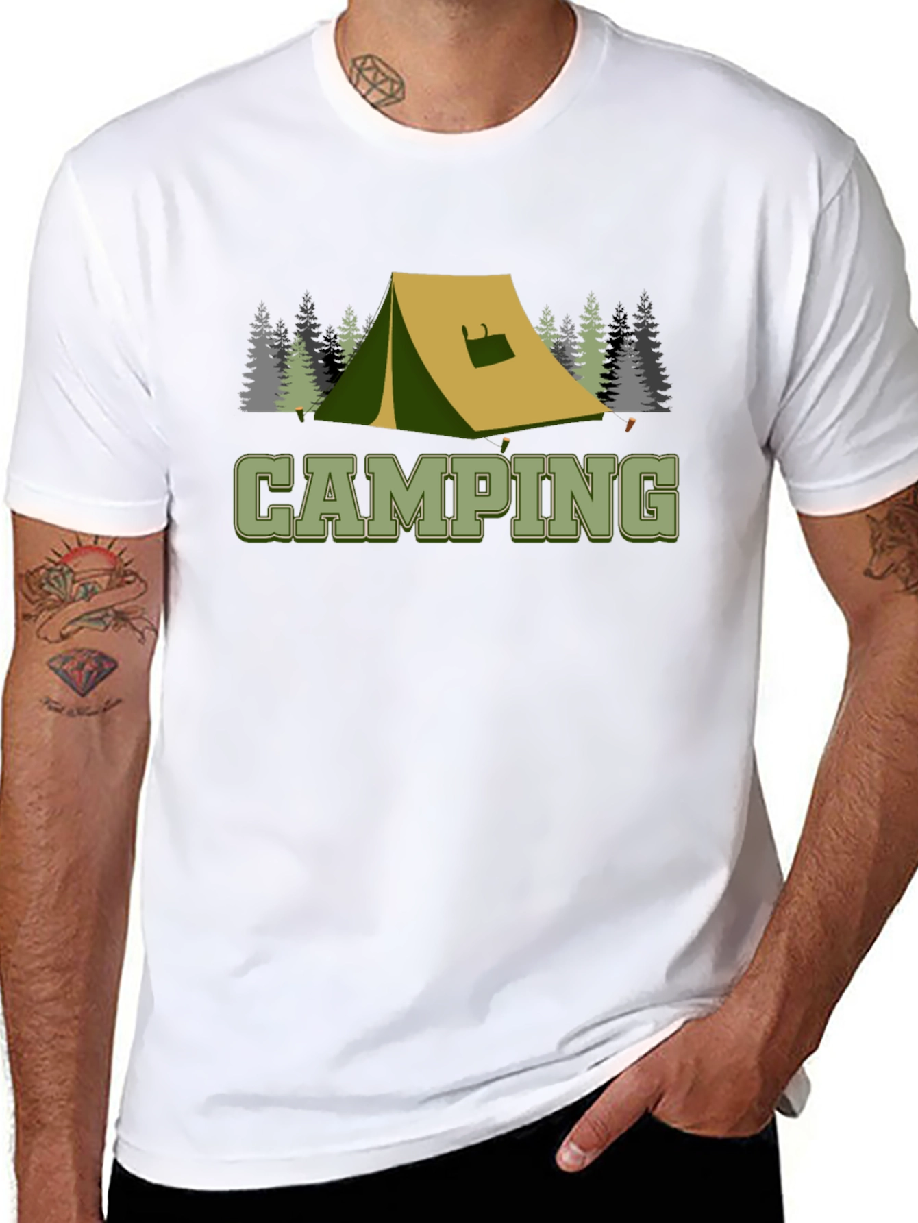 Camping Tent Graphic Tee - Outdoor Adventure Shirt