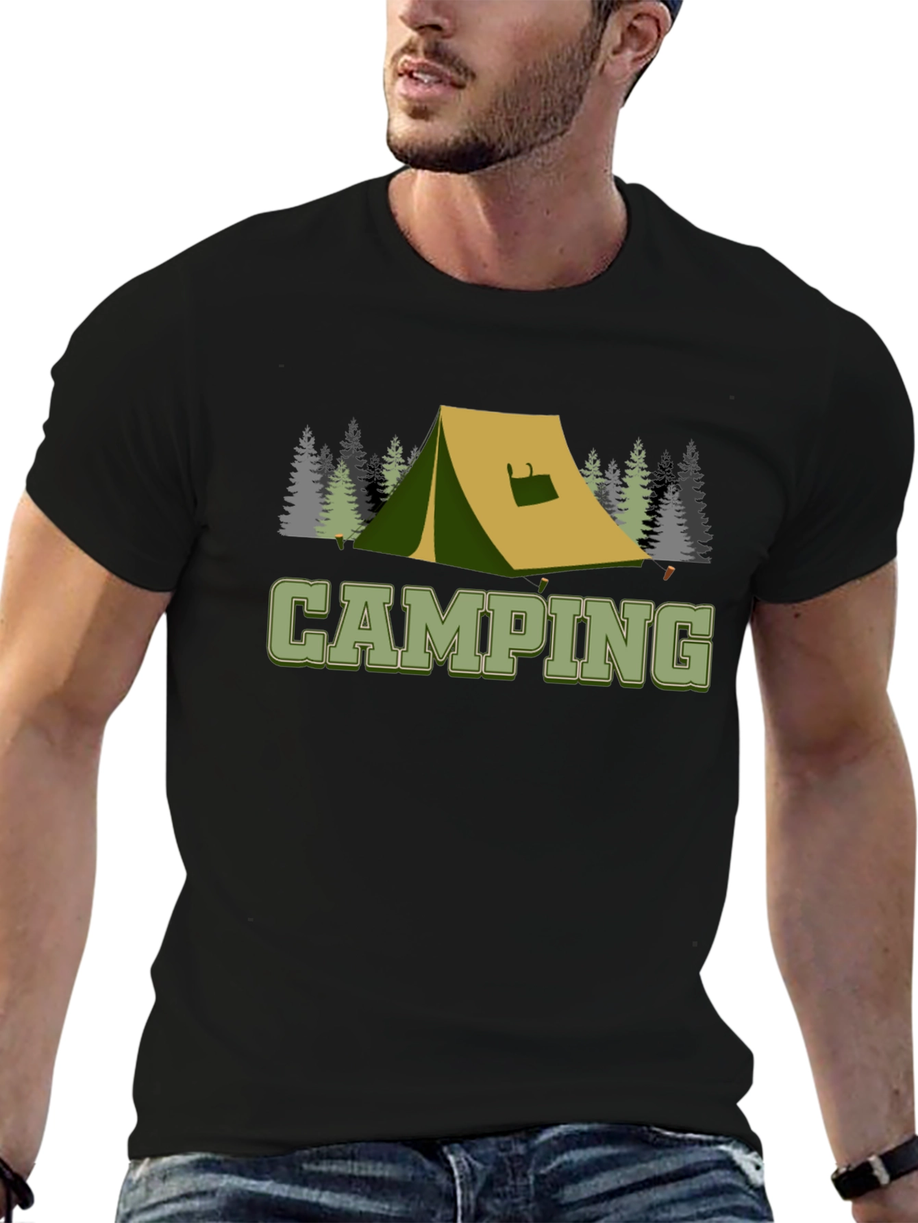 Camping Tent Graphic Tee - Outdoor Adventure Shirt