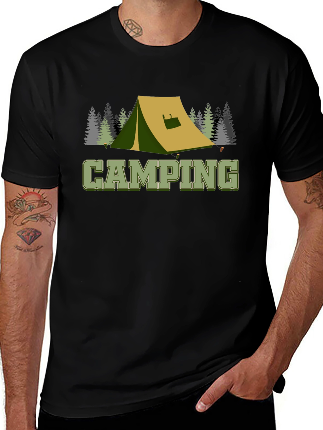 Camping Tent Graphic Tee - Outdoor Adventure Shirt