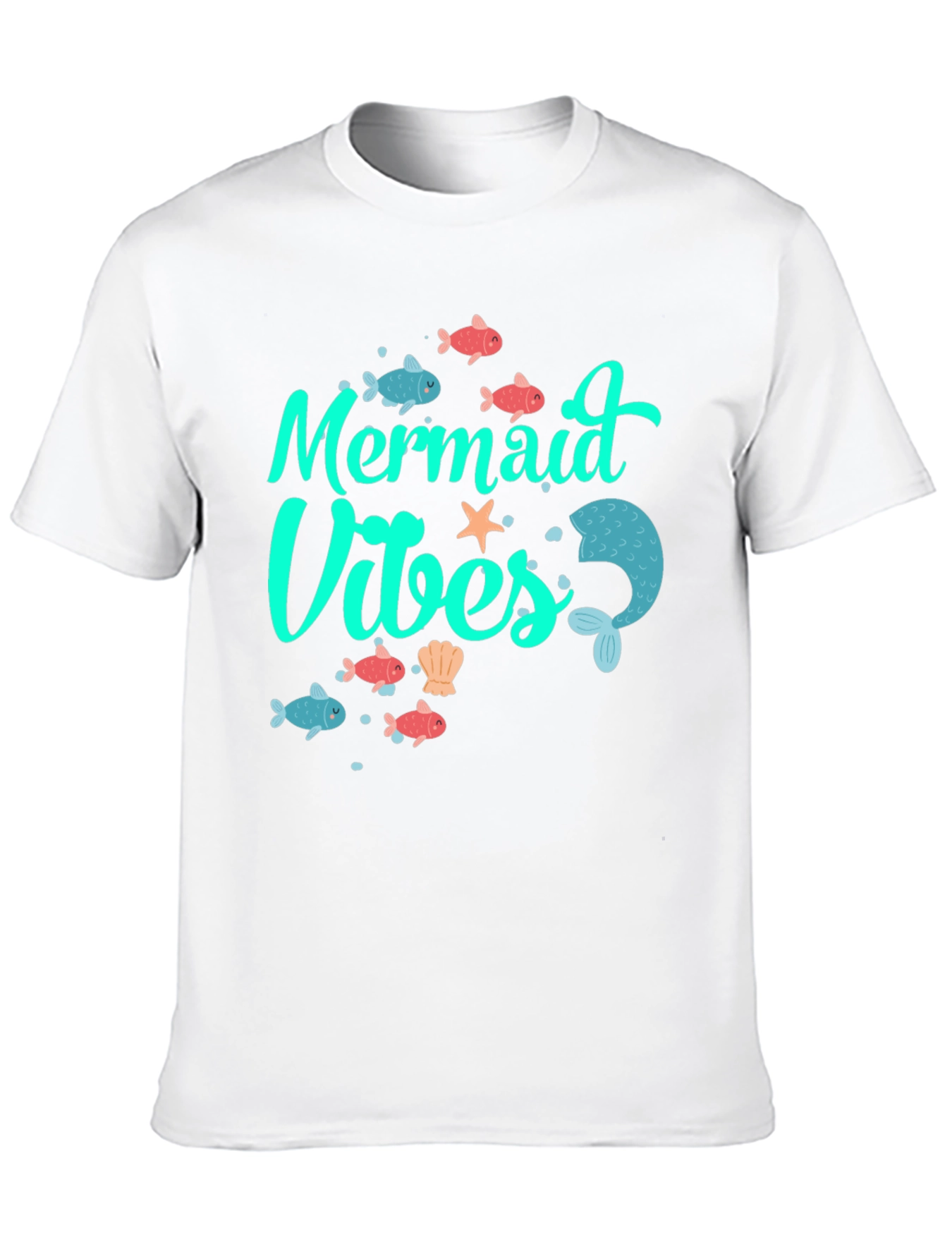 Mermaid Vibes Black Graphic Tee