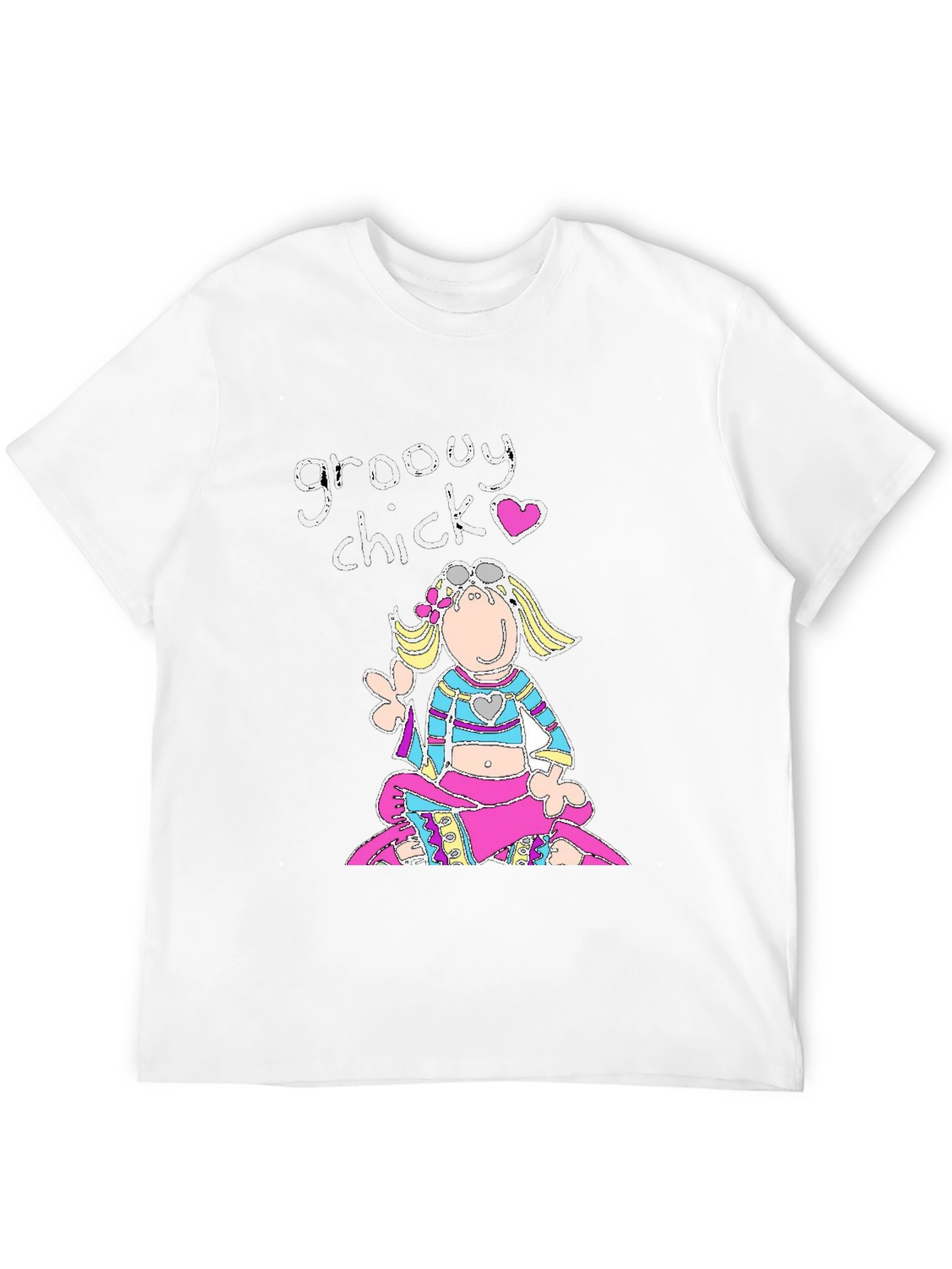 Groovy Chick Black Graphic T-Shirt