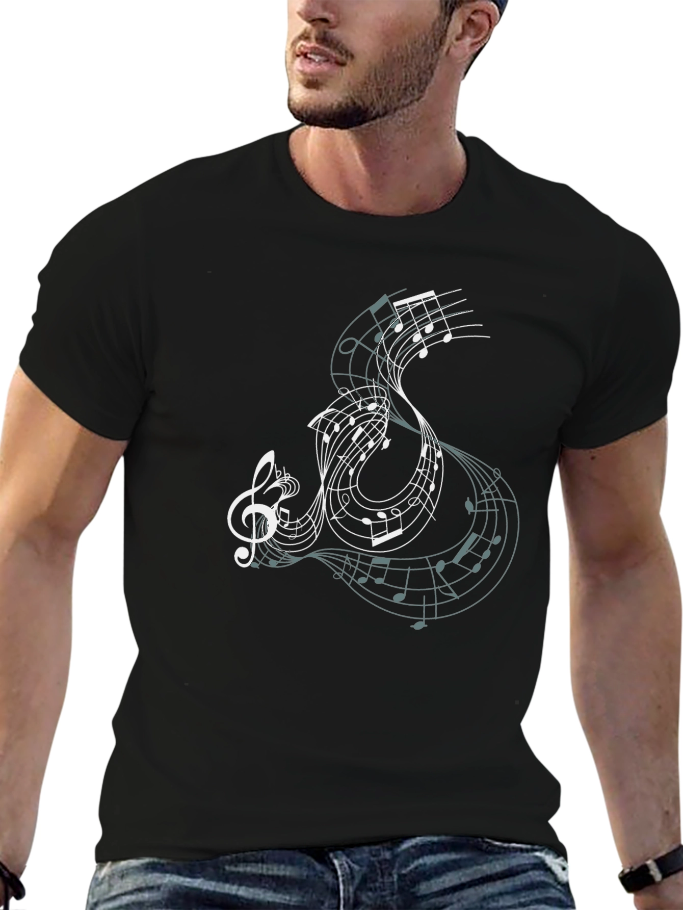 Musical Notes T-Shirt - Stylish Music Design