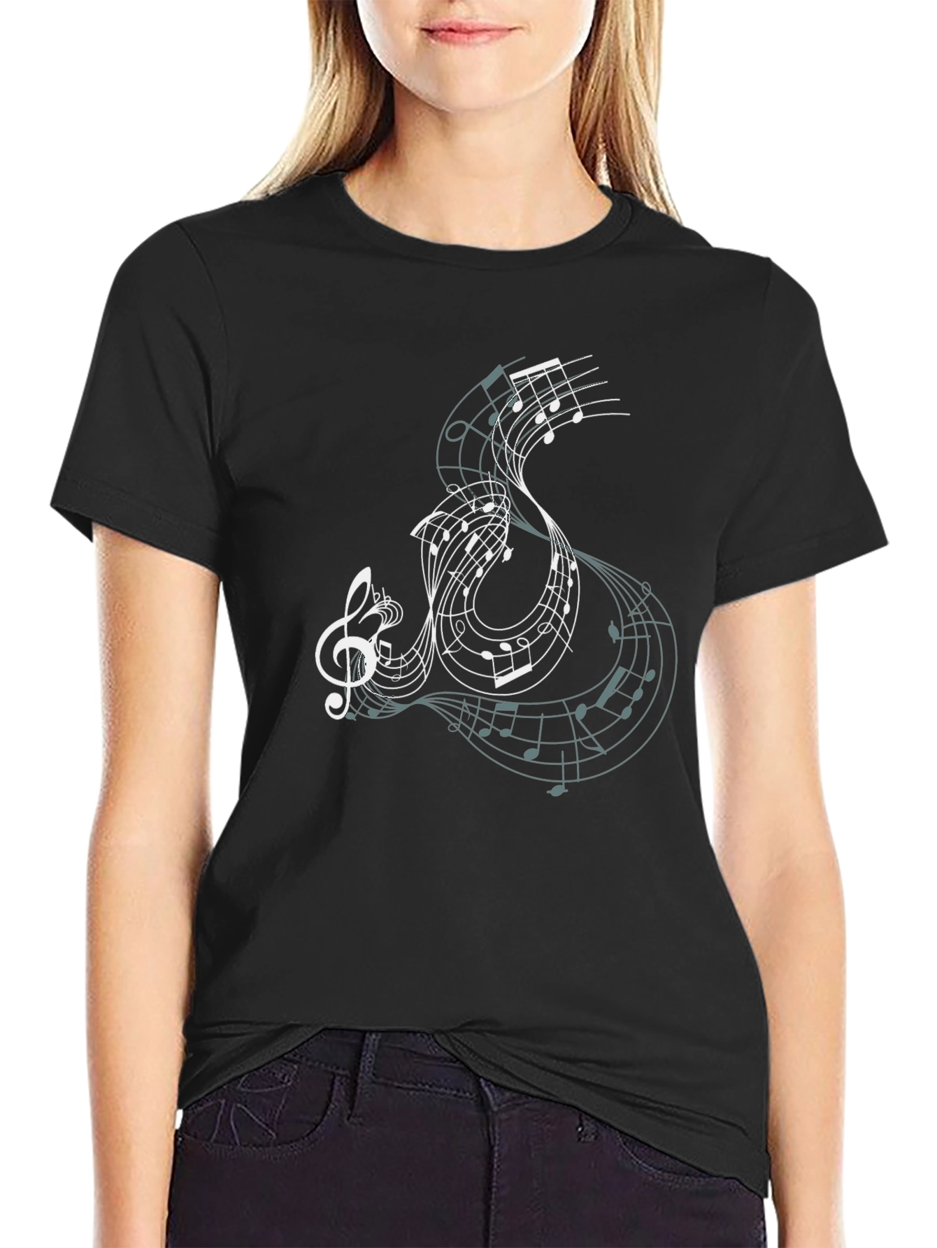 Musical Notes T-Shirt - Stylish Music Design