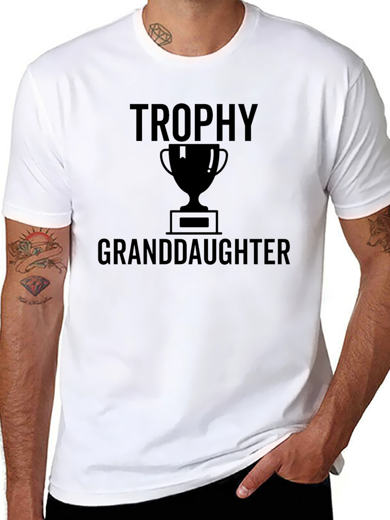 Trophy Granddaughter Novelty Graphic T-Shirt
