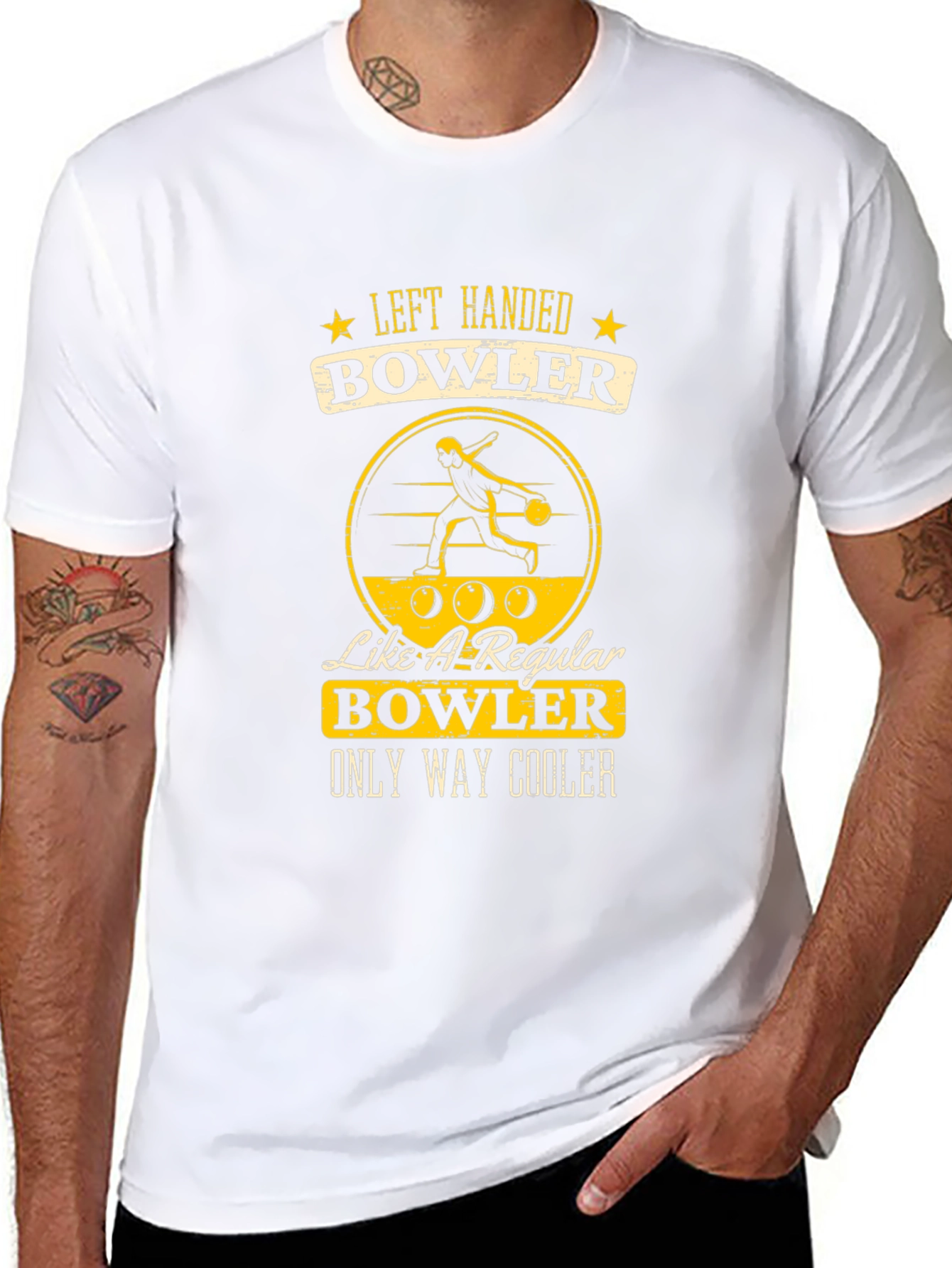 Left Handed Bowler T-Shirt - Only Way Cooler