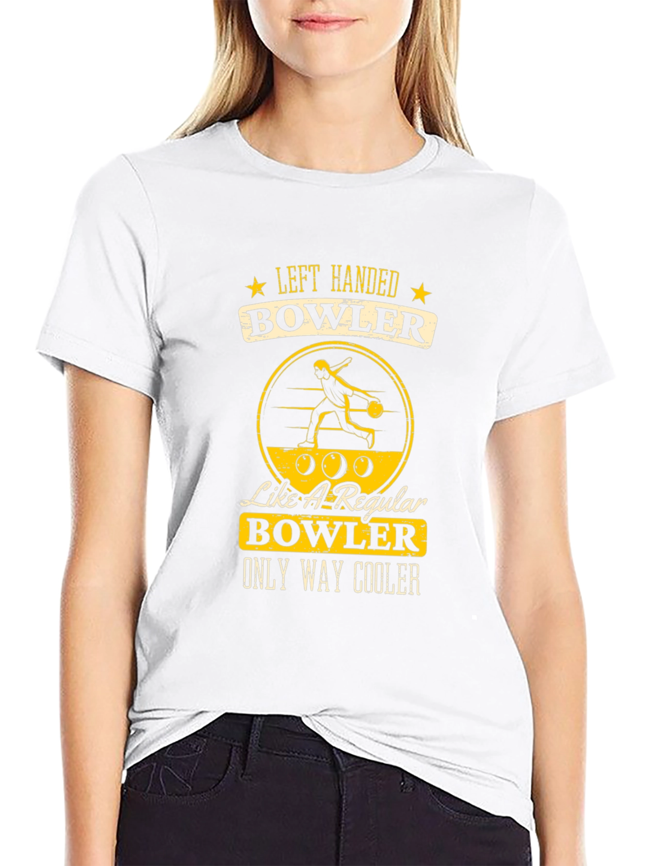 Left Handed Bowler T-Shirt - Only Way Cooler