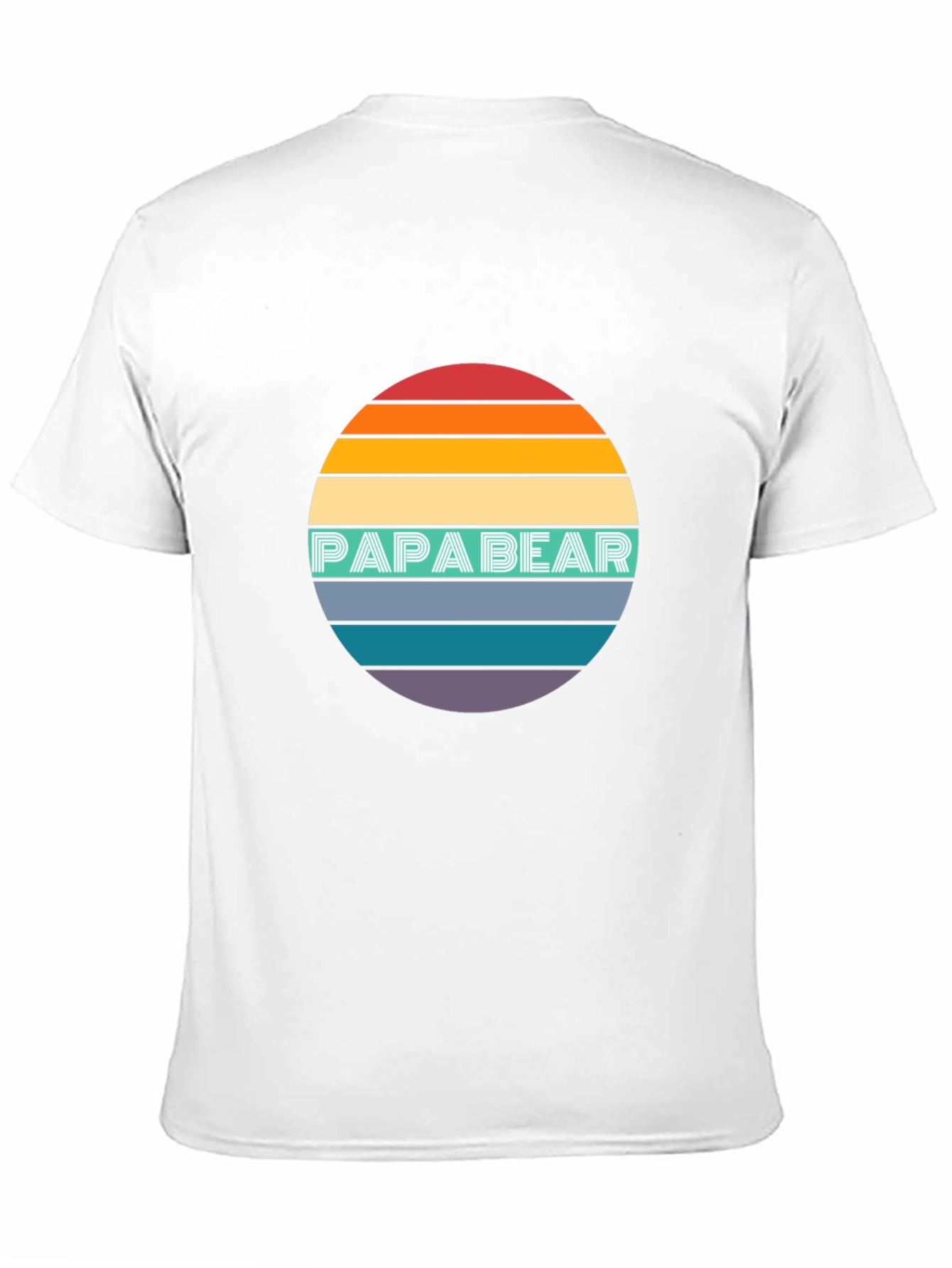Papa Bear Retro Sunset T-Shirt