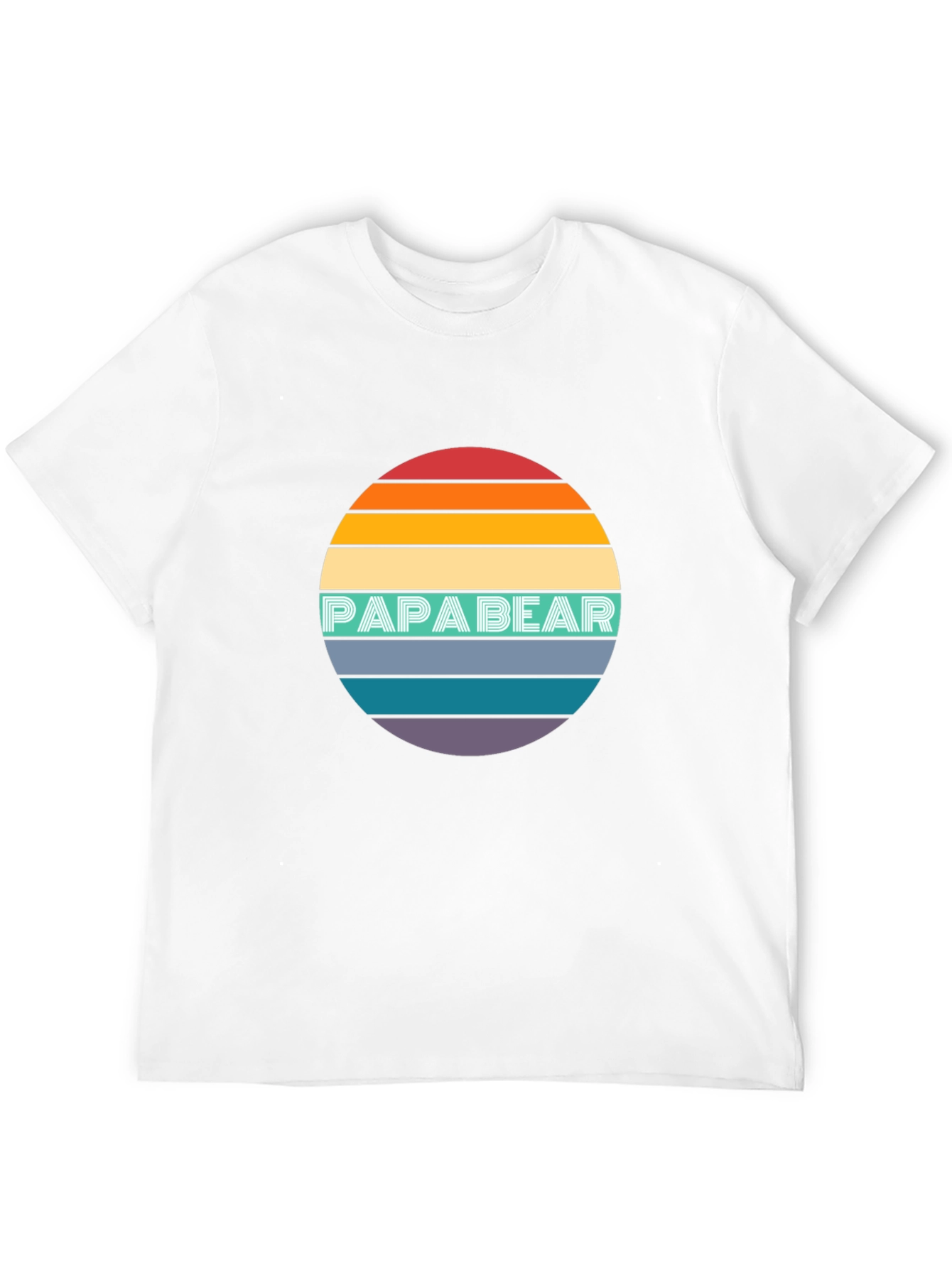 Papa Bear Retro Sunset T-Shirt