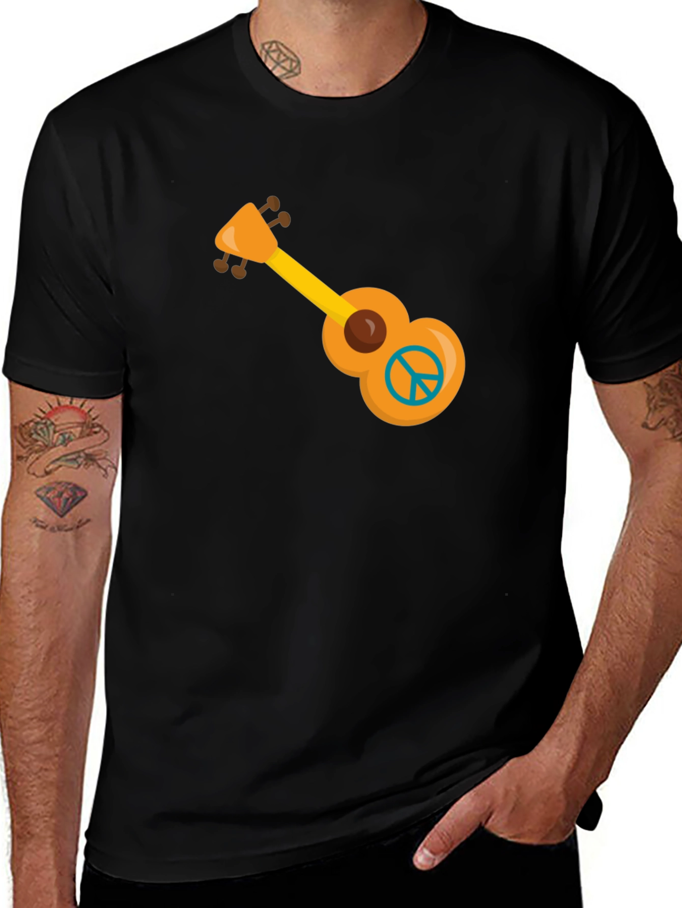 Peace Ukulele Graphic T-Shirt