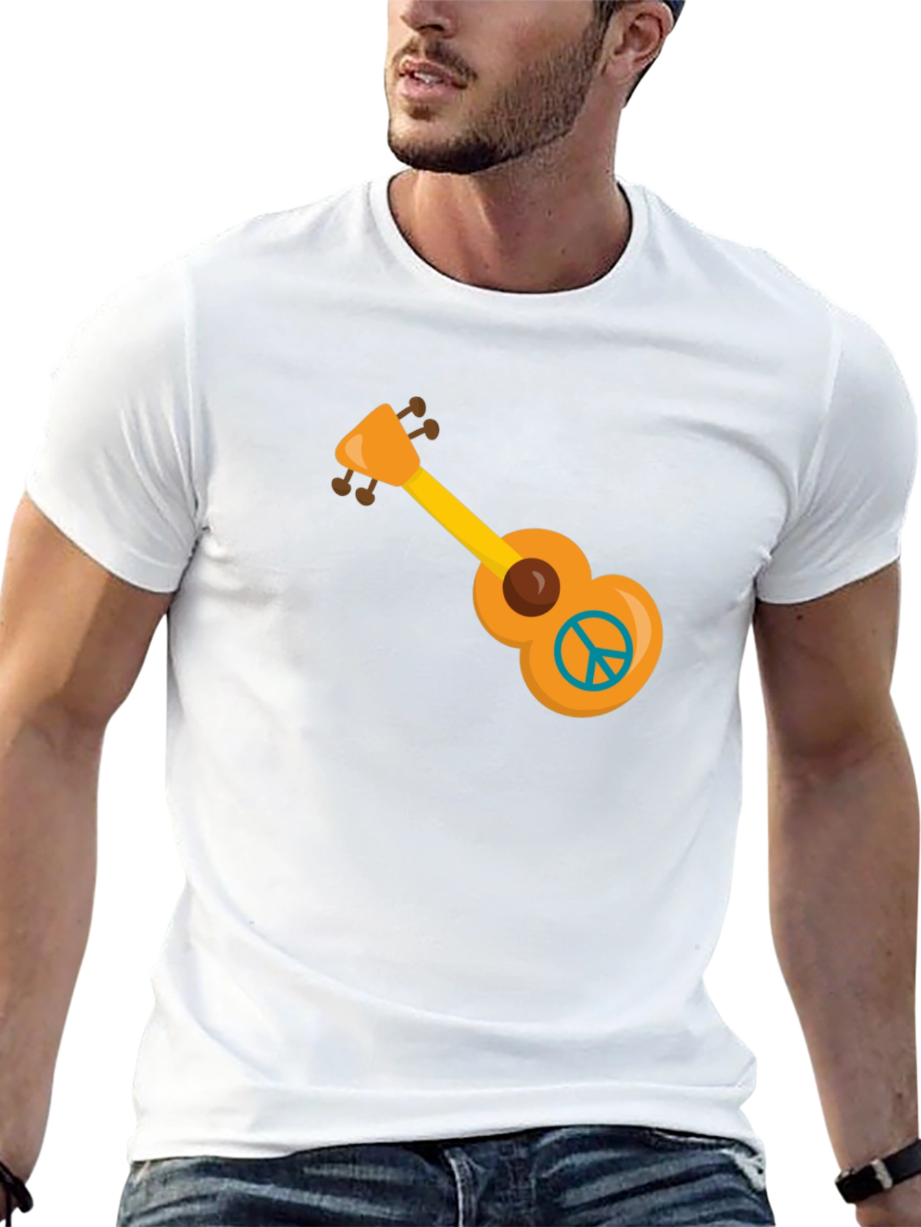 Peace Ukulele Graphic T-Shirt