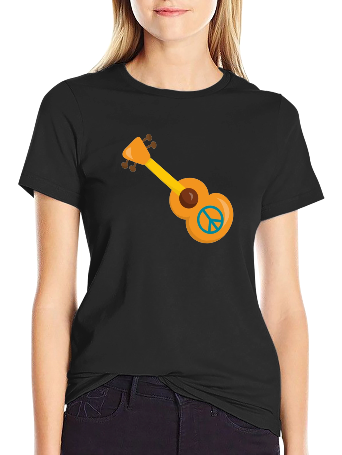 Peace Ukulele Graphic T-Shirt