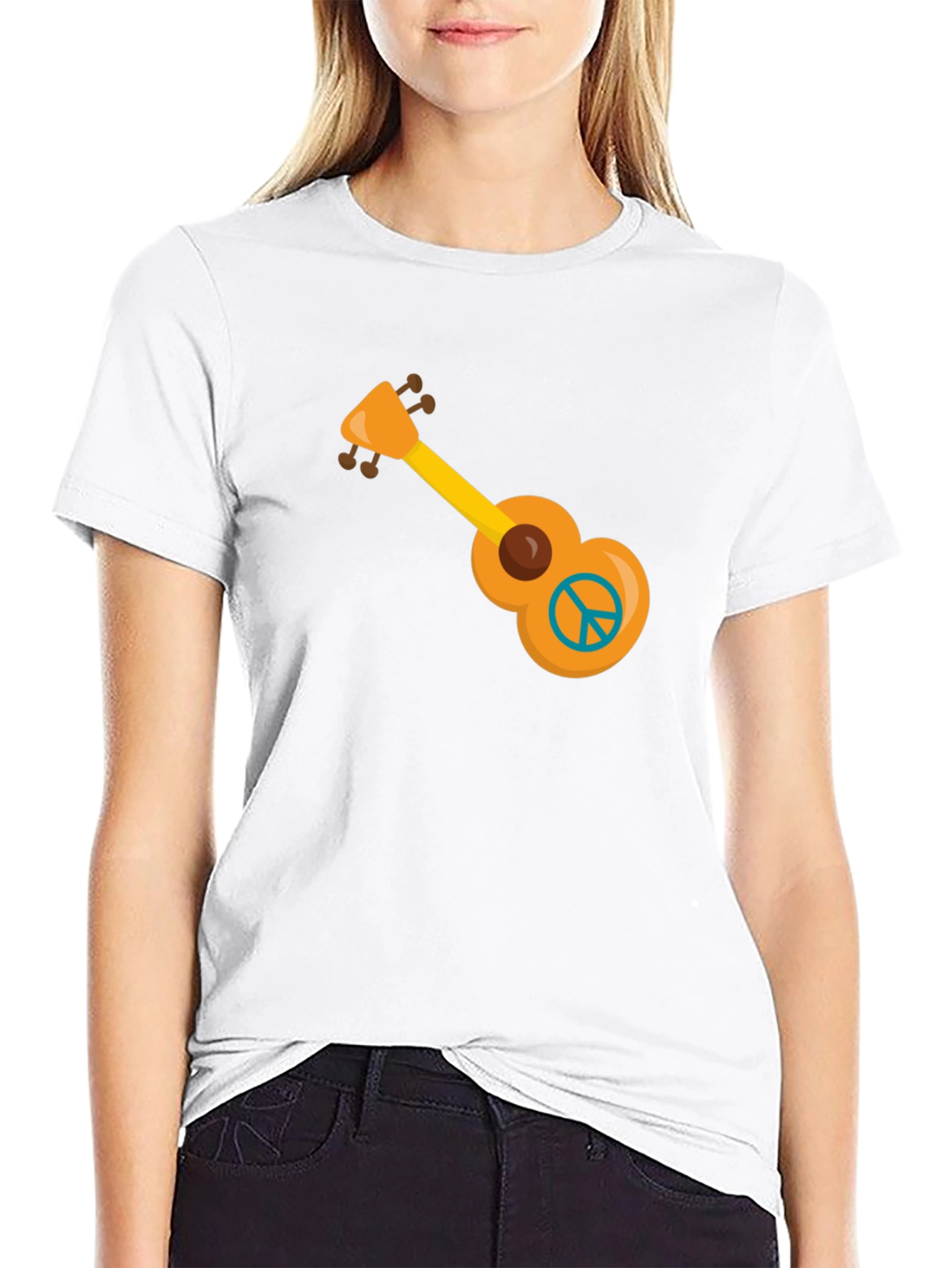 Peace Ukulele Graphic T-Shirt