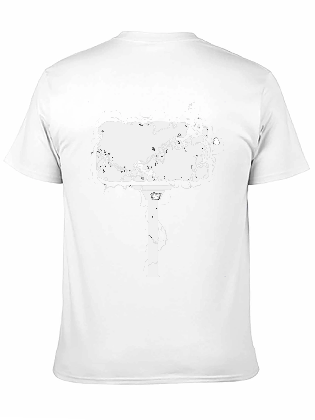 Abstract Column Graphic Tee
