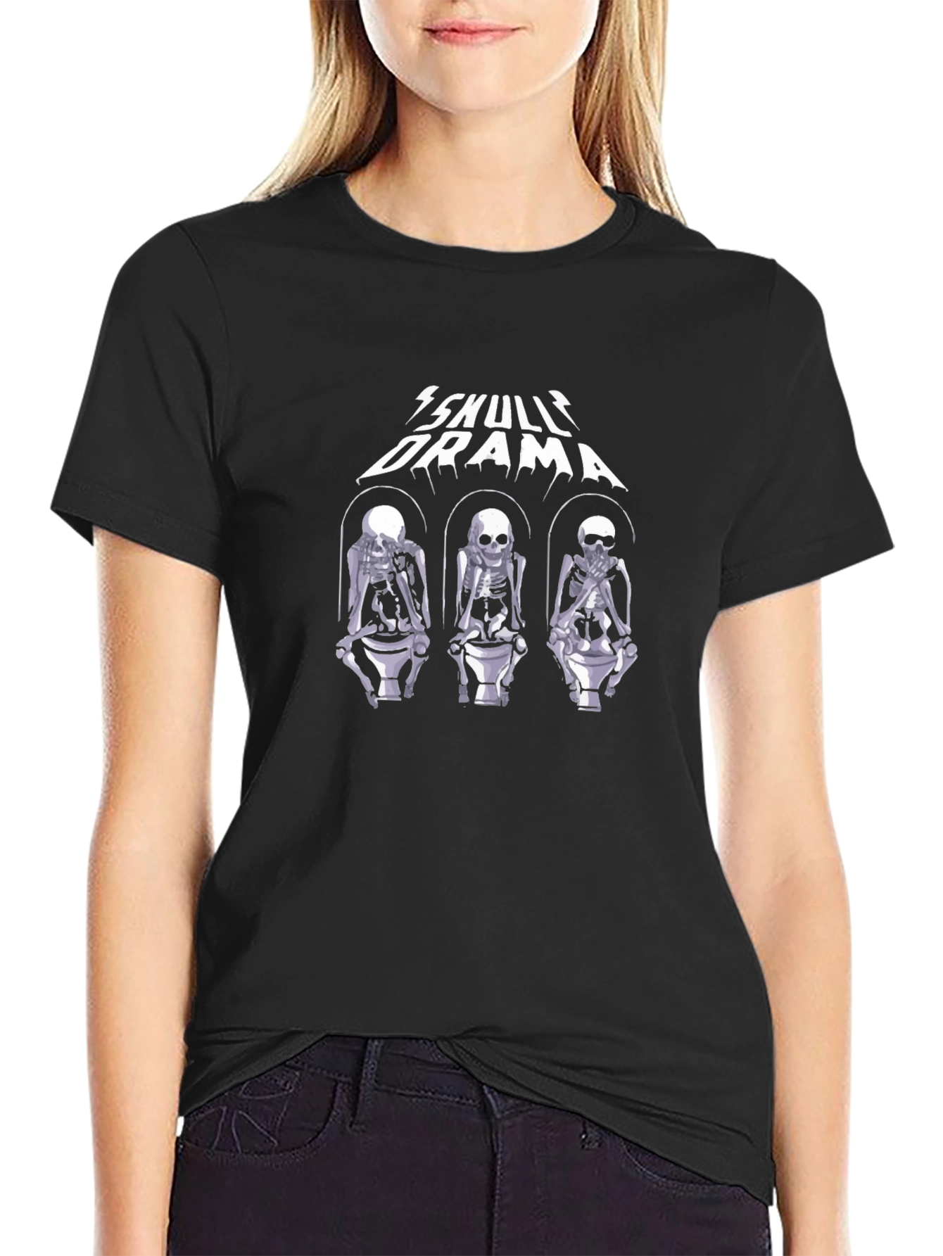 Skull Drama Graphic T-Shirt - See No Evil Tee