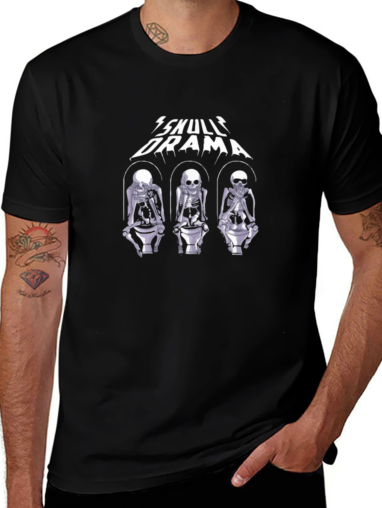 Skull Drama Graphic T-Shirt - See No Evil Tee