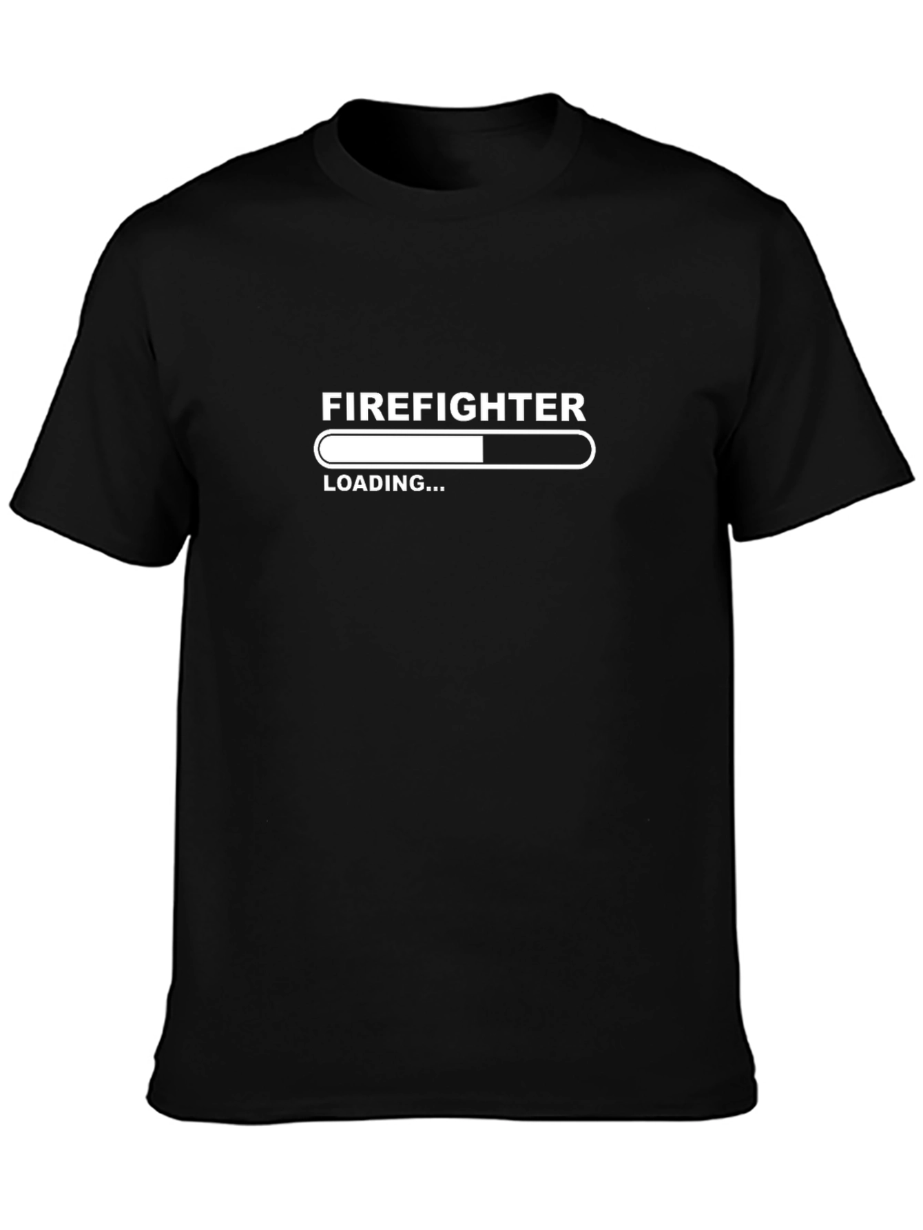 Firefighter Loading T-Shirt - Black Graphic Tee