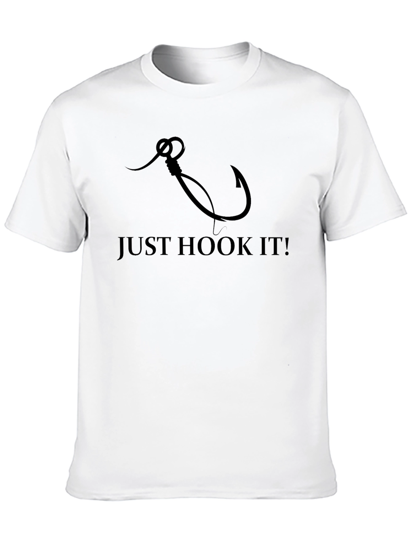 Just Hook It! Black Fishing T-Shirt