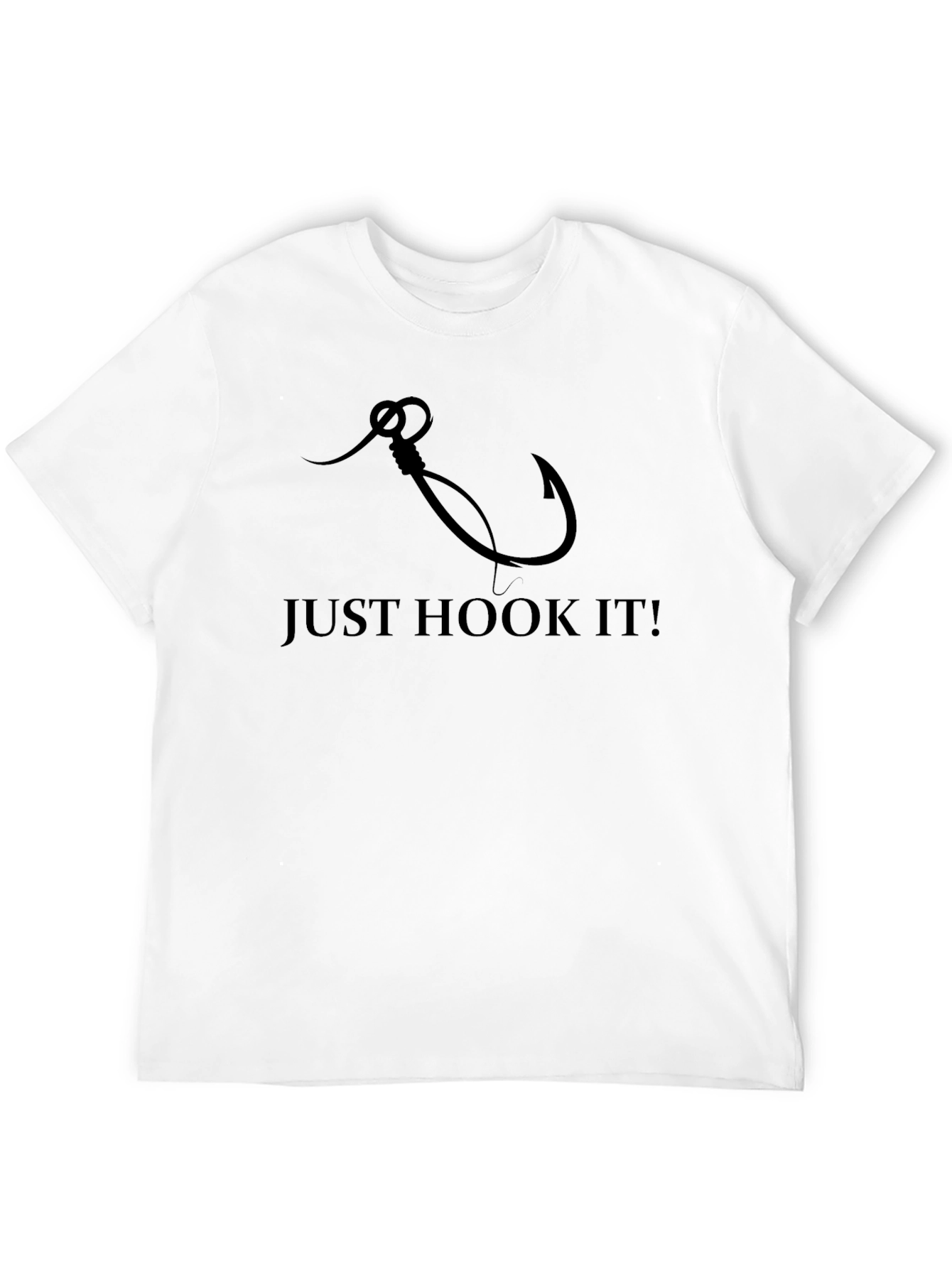 Just Hook It! Black Fishing T-Shirt
