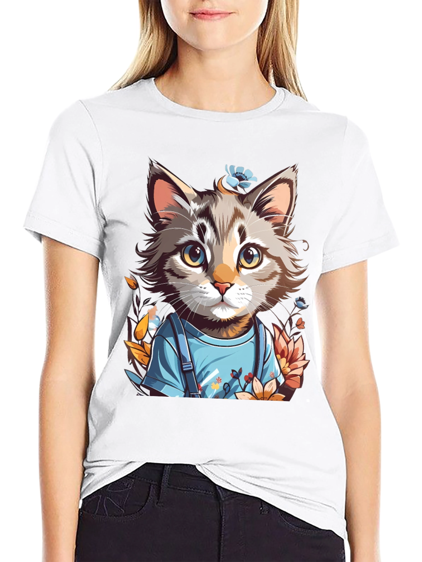 Cartoon Cat T-Shirt: Unique Graphic Tee