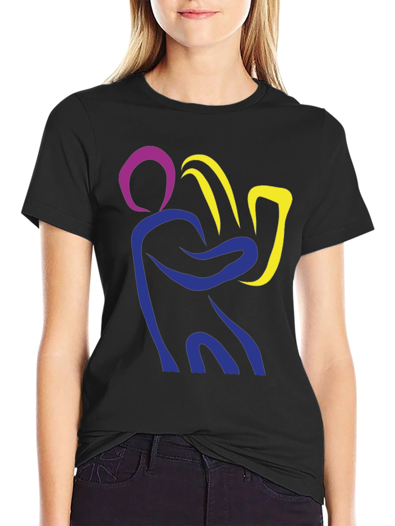 Abstract Saxophone Player Graphic T-Shirt