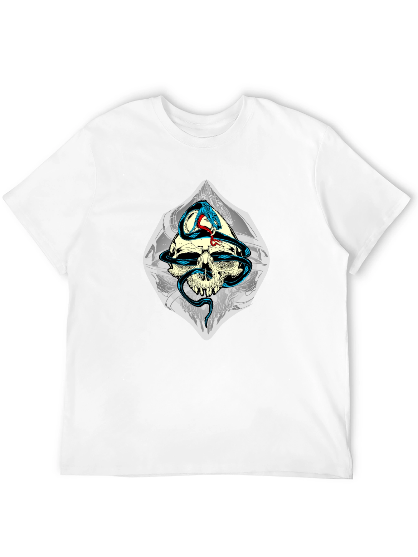 Skull & Snake Graphic Black T-Shirt