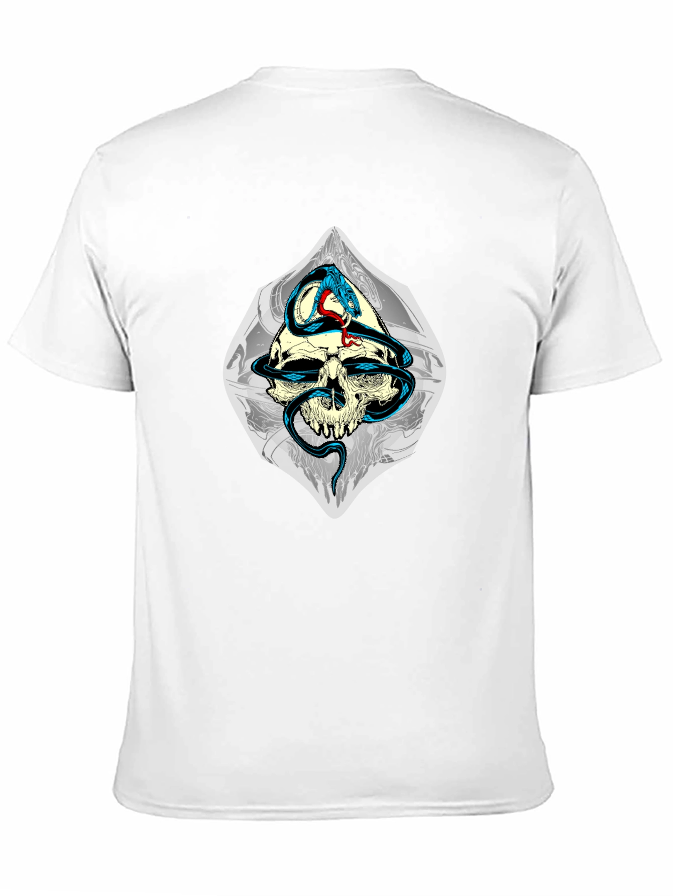 Skull & Snake Graphic Black T-Shirt