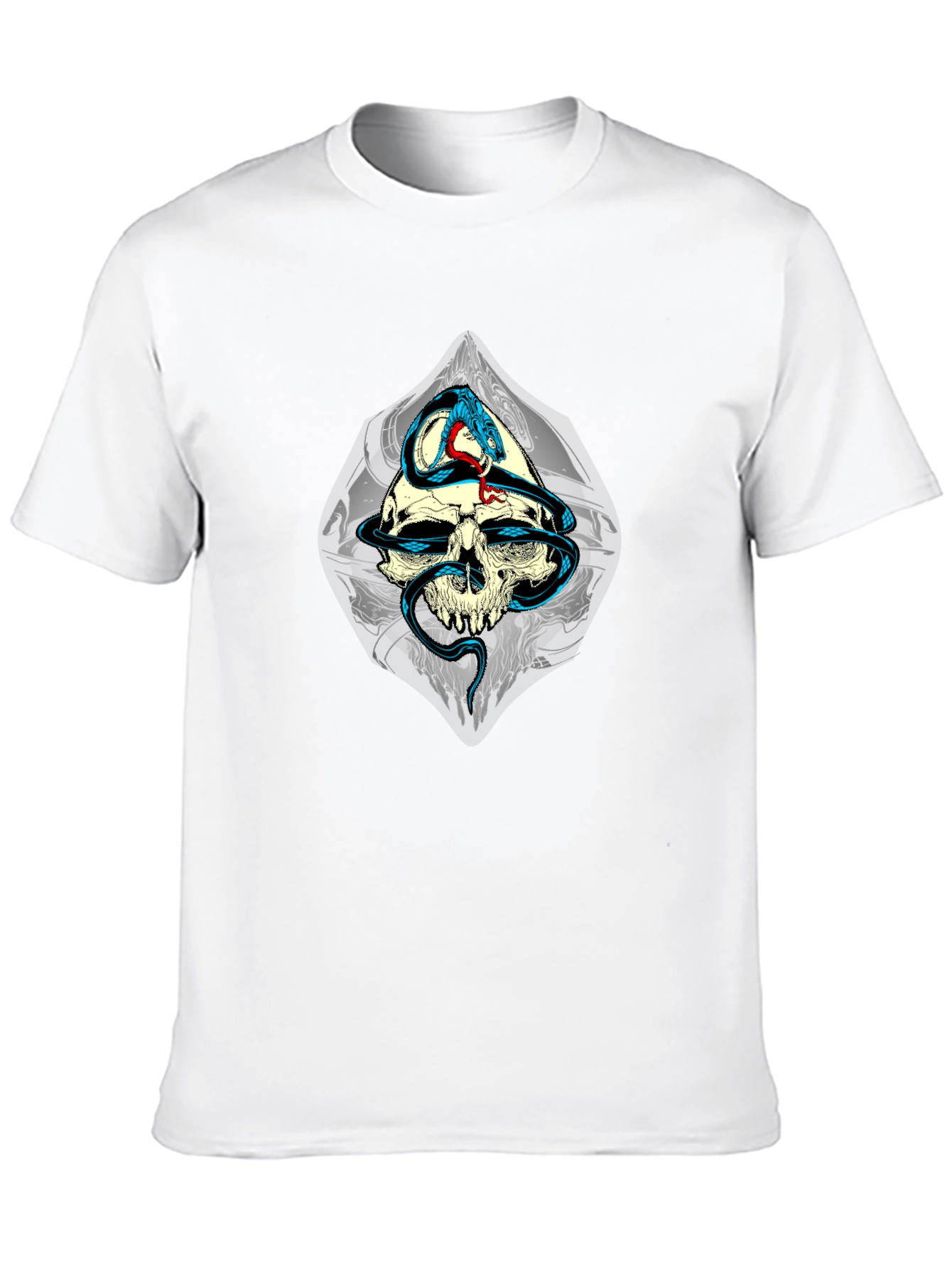 Skull & Snake Graphic Black T-Shirt