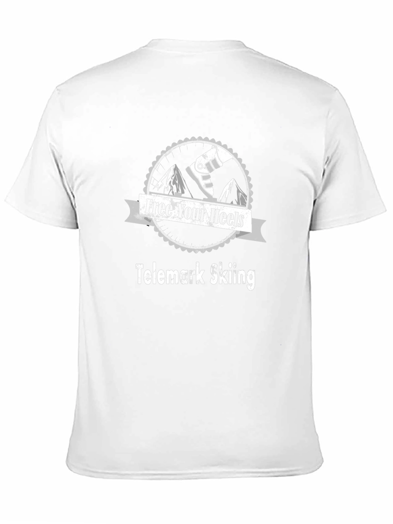 Free Your Heels Telemark Skiing Black T-Shirt