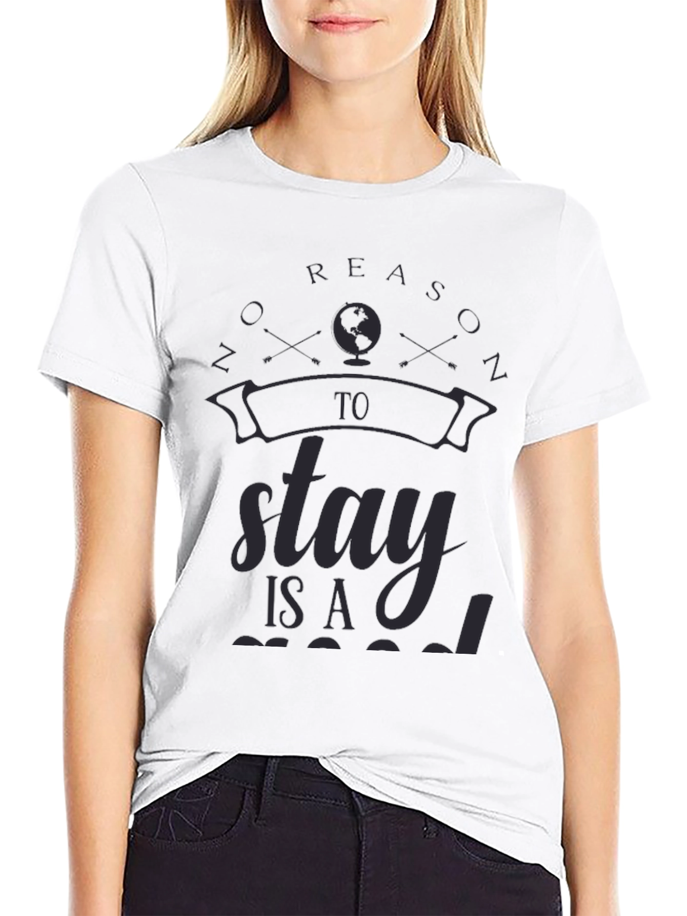 Travelers Black T-Shirt - No Reason to Stay